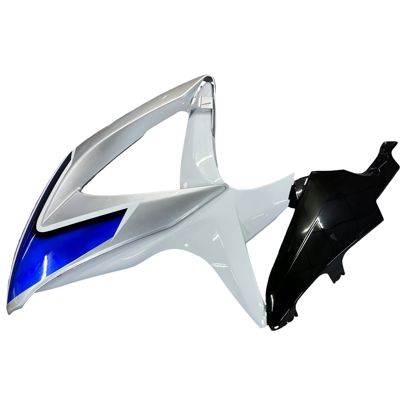 Amotopart Carénages 2008-2010 Suzuki GSXR 600 750 Silver White GSXR Generic