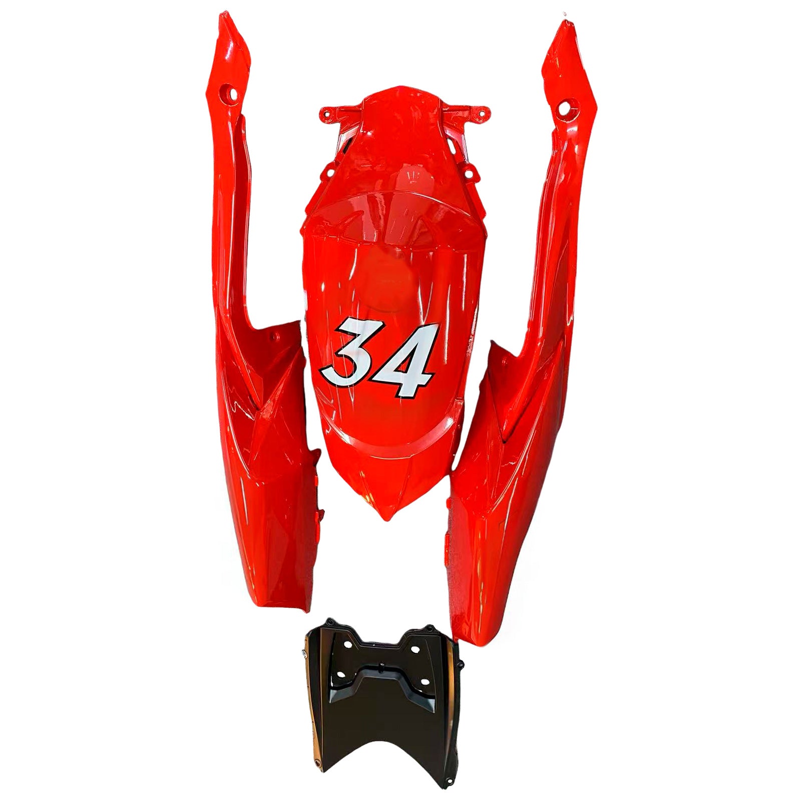 Carénages Amotopart 2008-2010 Suzuki GSXR 600 750 Blanc Rouge Lucky Strike Generic