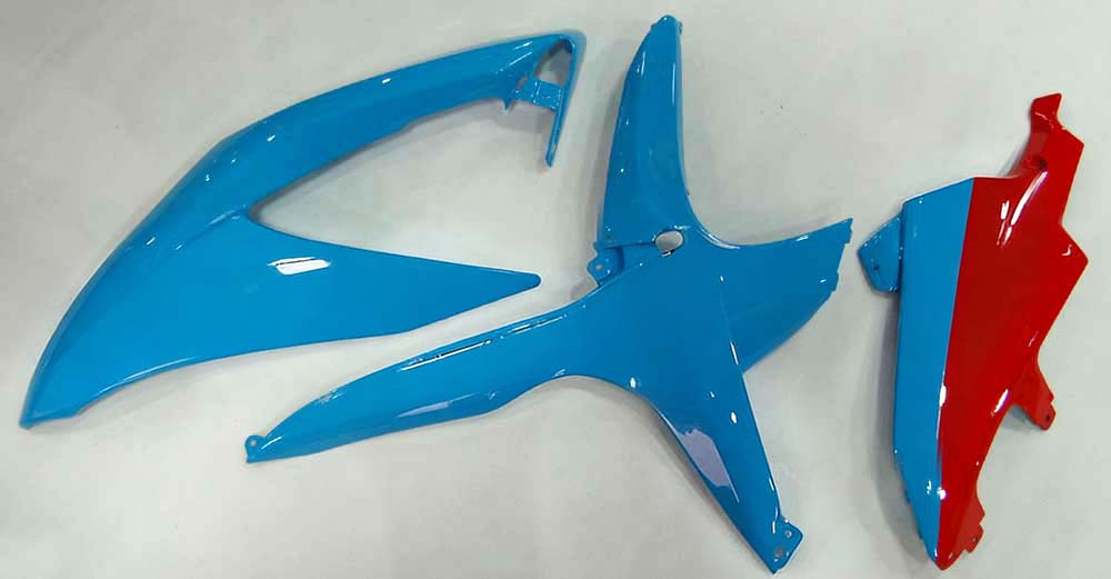 Carénages Amotopart 2008-2010 Suzuki GSXR 600 750 Bleu Jaune Rizla Generic