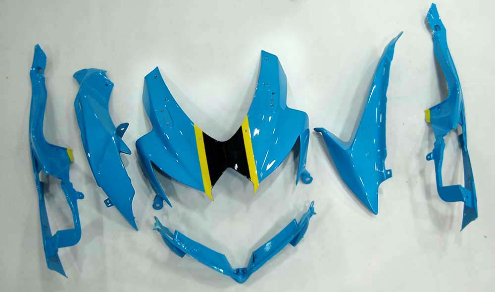 Carénages Amotopart 2008-2010 Suzuki GSXR 600 750 Bleu Jaune Rizla Generic