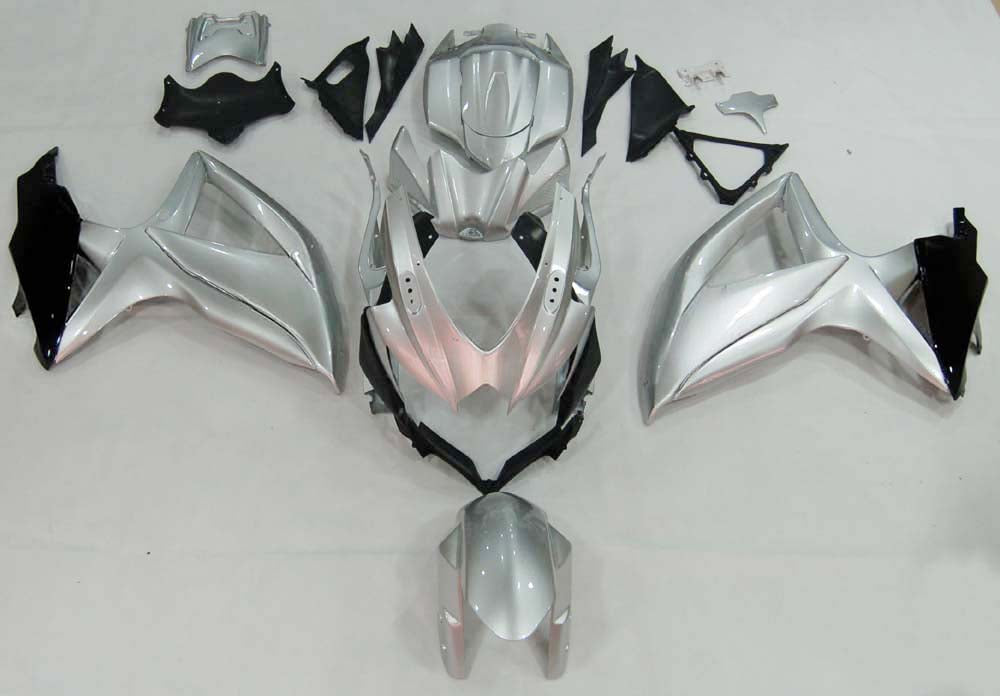 Carénages Amotopart 2008-2010 Suzuki GSXR 600 750 Argent Noir GSXR Generic