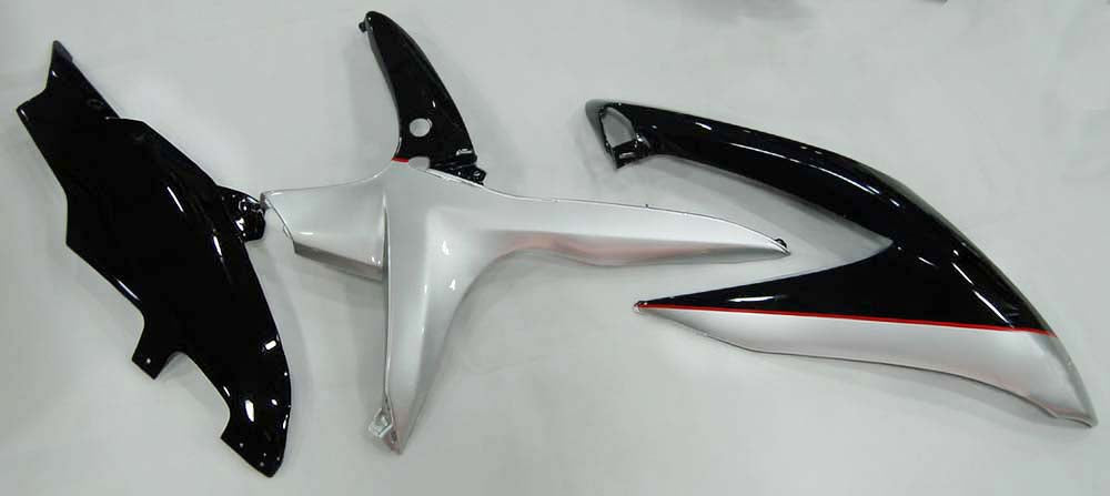 Carénages Amotopart 2008-2010 Suzuki GSXR 600 750 Noir Argent Jordan Generic