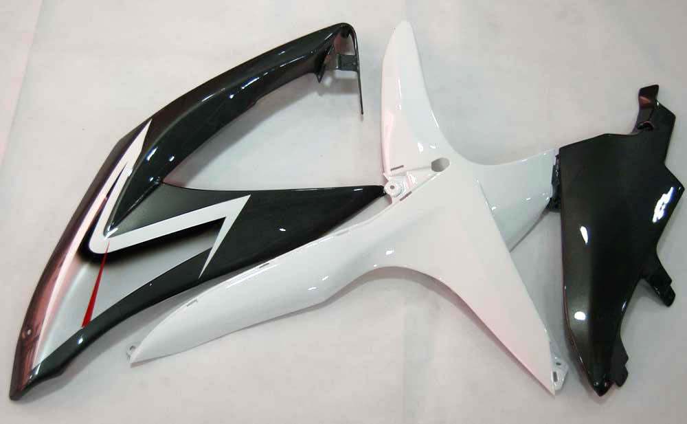 Carénages Amotopart 2008-2010 Suzuki GSXR 600 750 Blanc &amp; Argent GSXR Generic