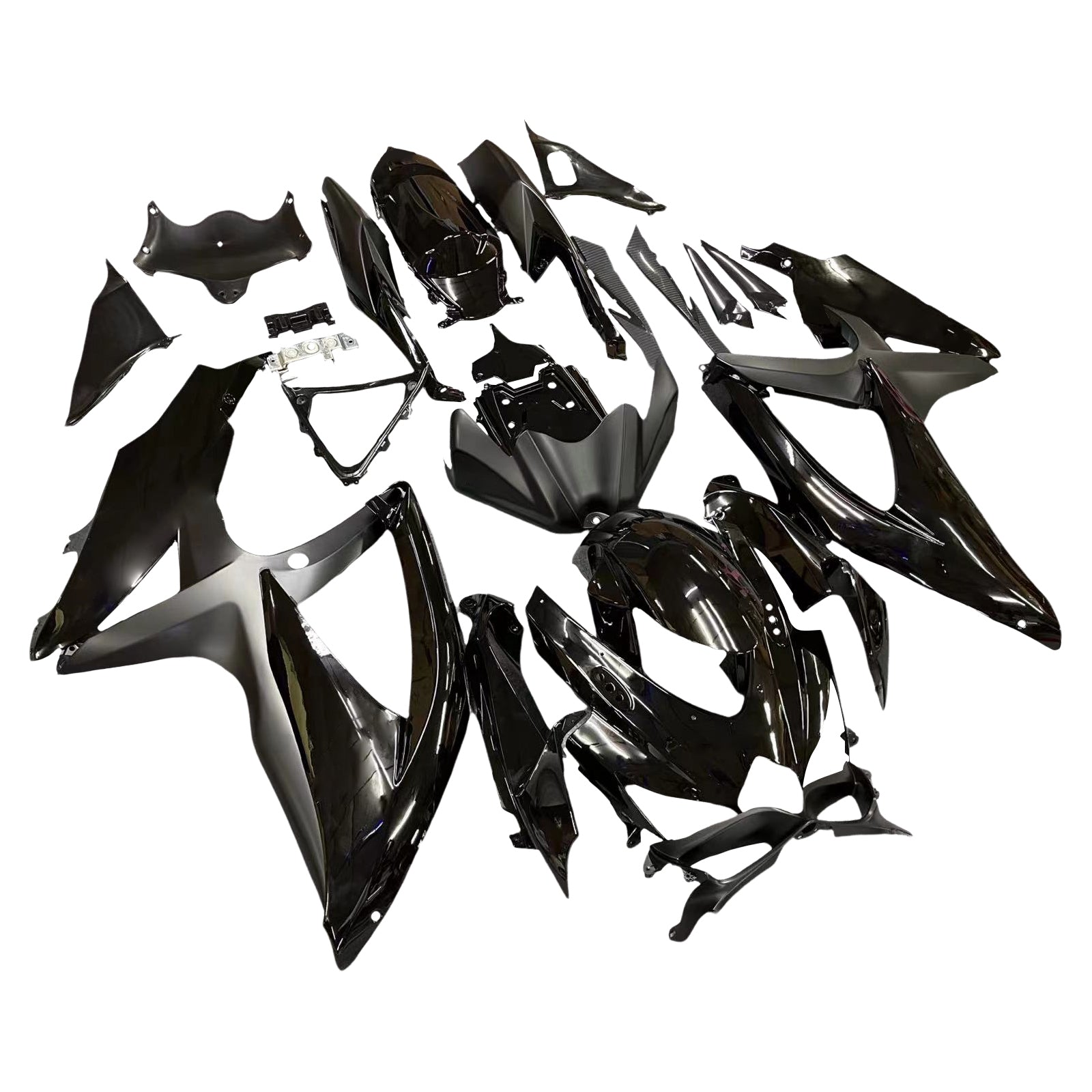 Carénages Amotopart 2008-2010 Suzuki GSXR 600 750 All Black Suzuki Generic