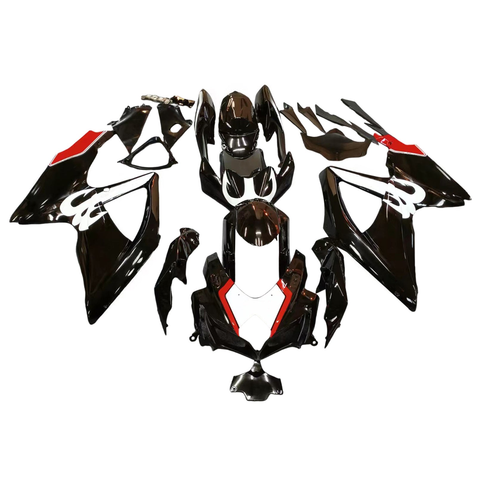 Carénages Amotopart 2008-2010 Suzuki GSXR 600 750 Noir Relentless Generic