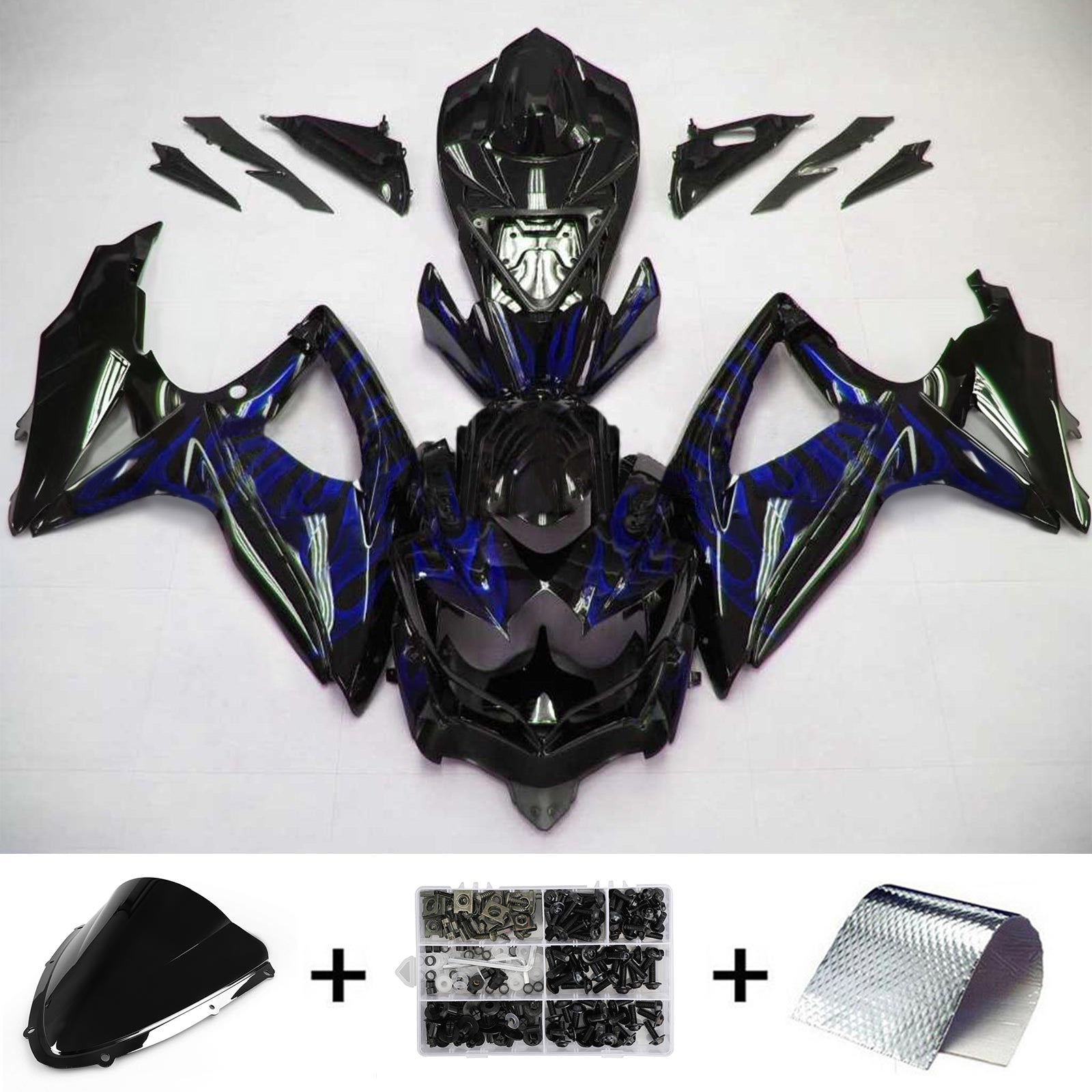 Kit de carénage par injection , carrosserie en plastique ABS Pour Suzuki GSXR 600/750 2008-2010 K8