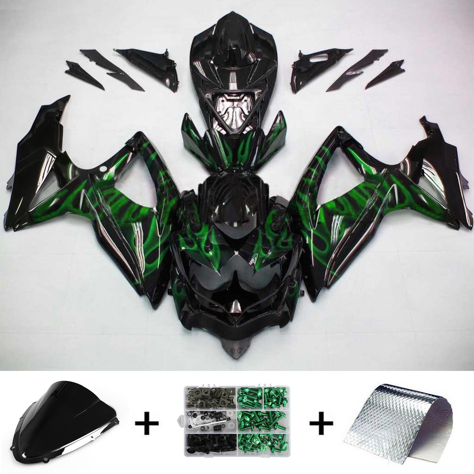 Kit de carénage par injection , carrosserie en plastique ABS Pour Suzuki GSXR 600/750 2008-2010 K8