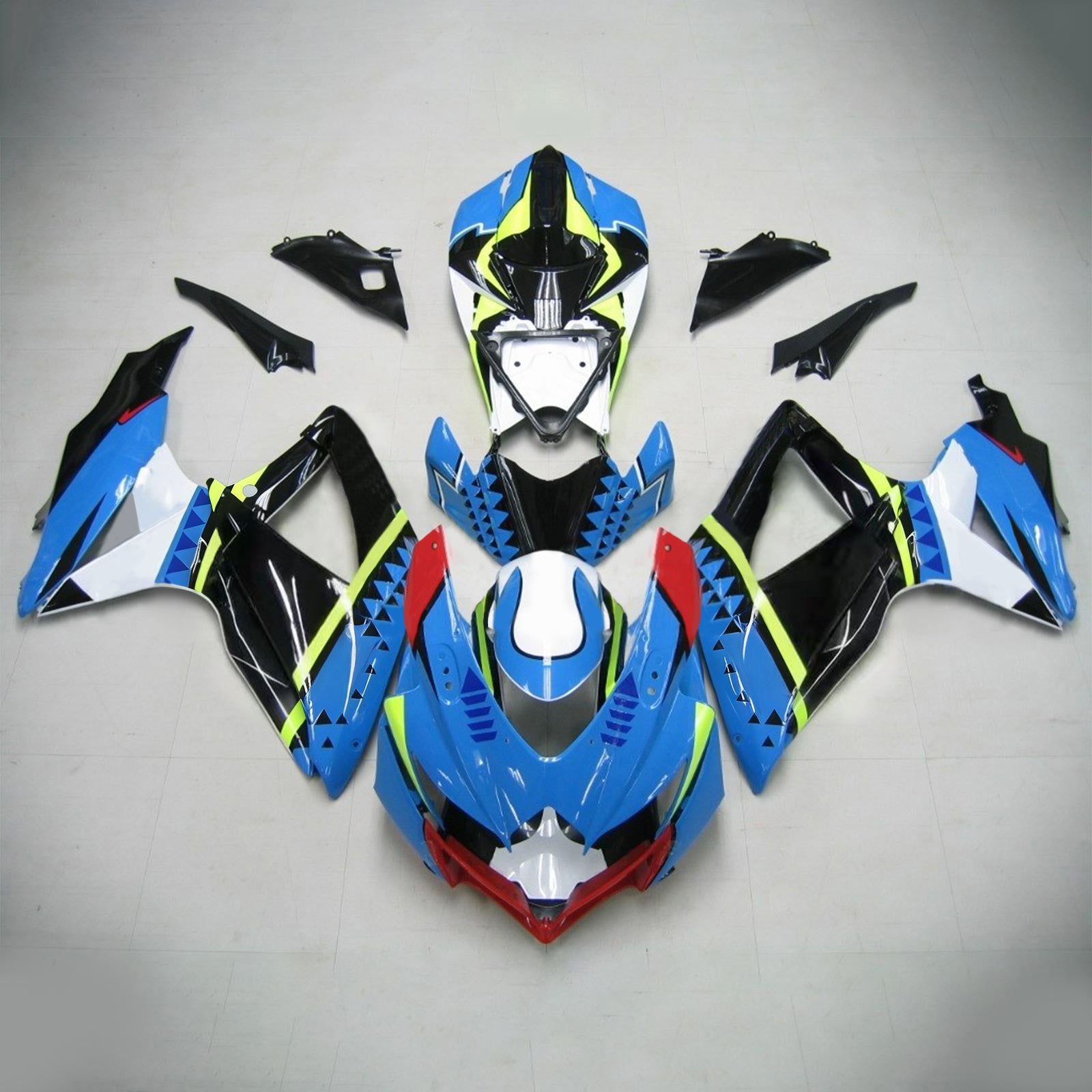 Amotopart Suzuki GSXR 600/750 2008-2010 Kit Carénage Carrosserie Plastique ABS K8