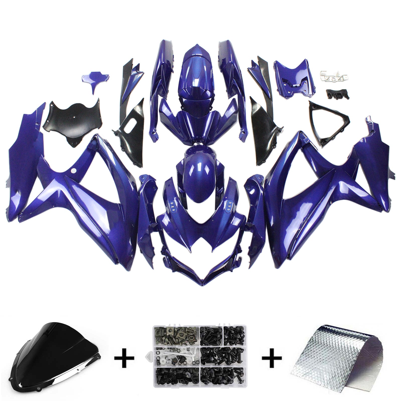 Amotopart Suzuki GSXR 600/750 2008-2010 Kit Plastic Bodest Abs K8