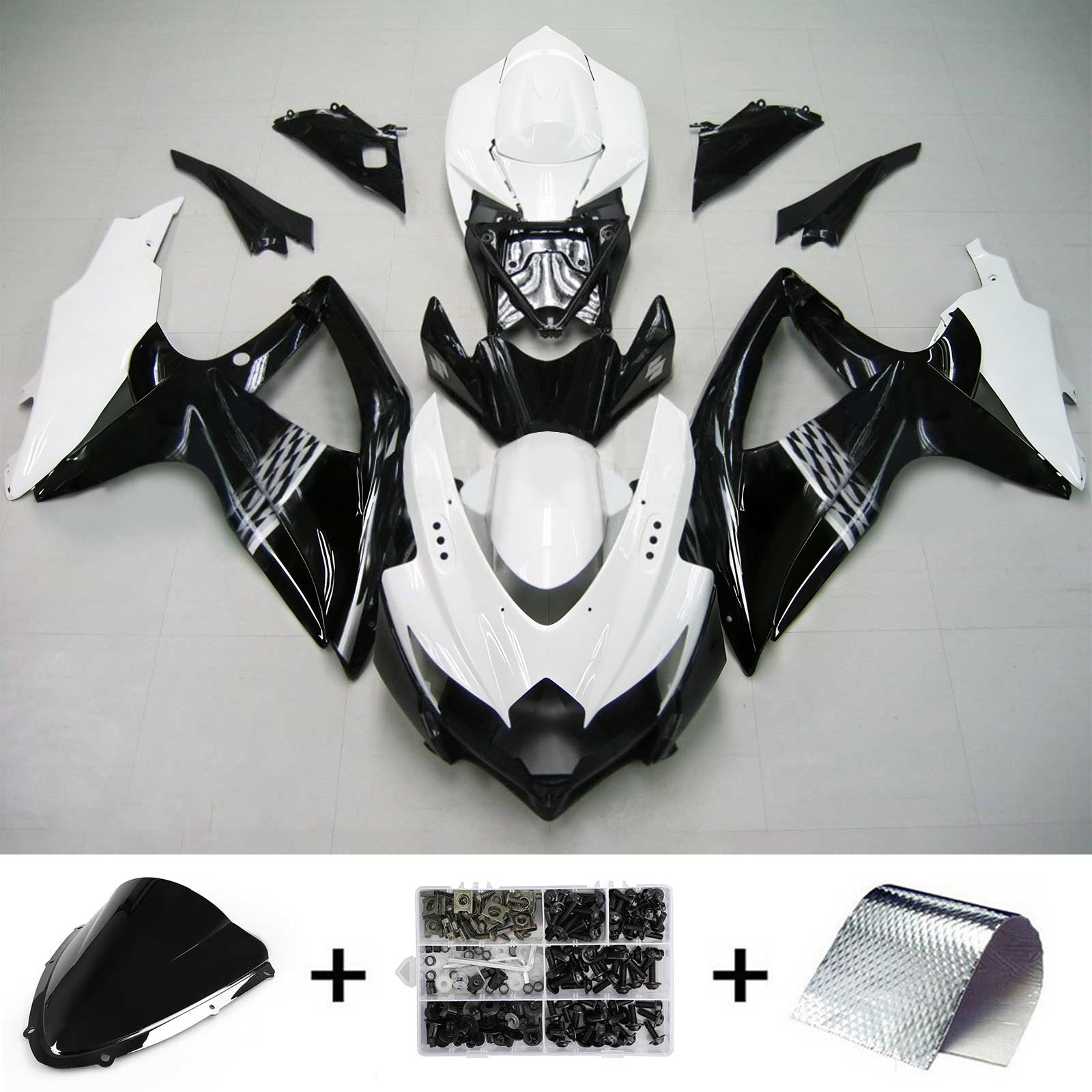 Kit de carénage par injection , carrosserie en plastique ABS Pour Suzuki GSXR 600/750 2008-2010 K8