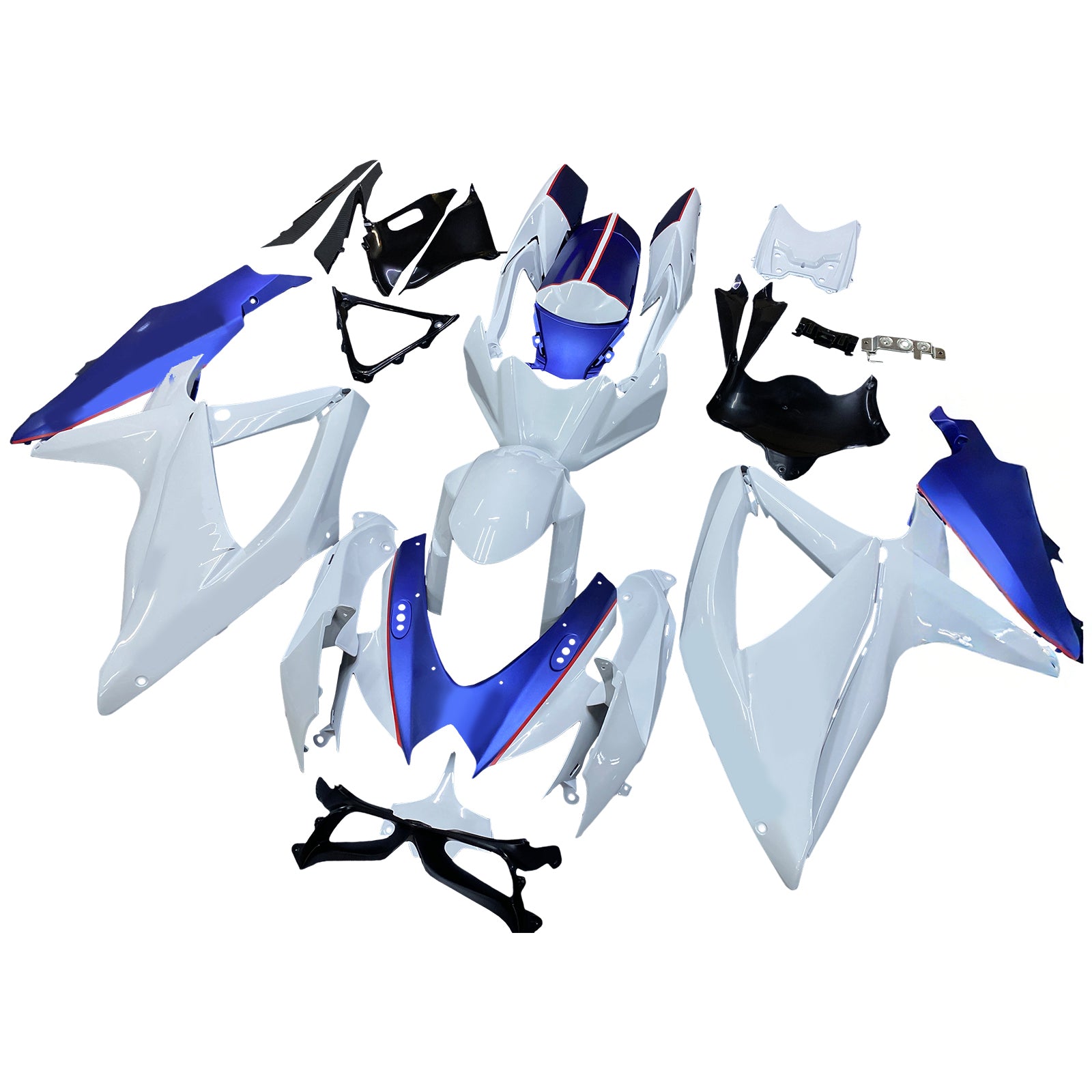 Amotopart Suzuki GSXR 600/750 2008-2010 Kit Carénage Carrosserie Plastique ABS K8