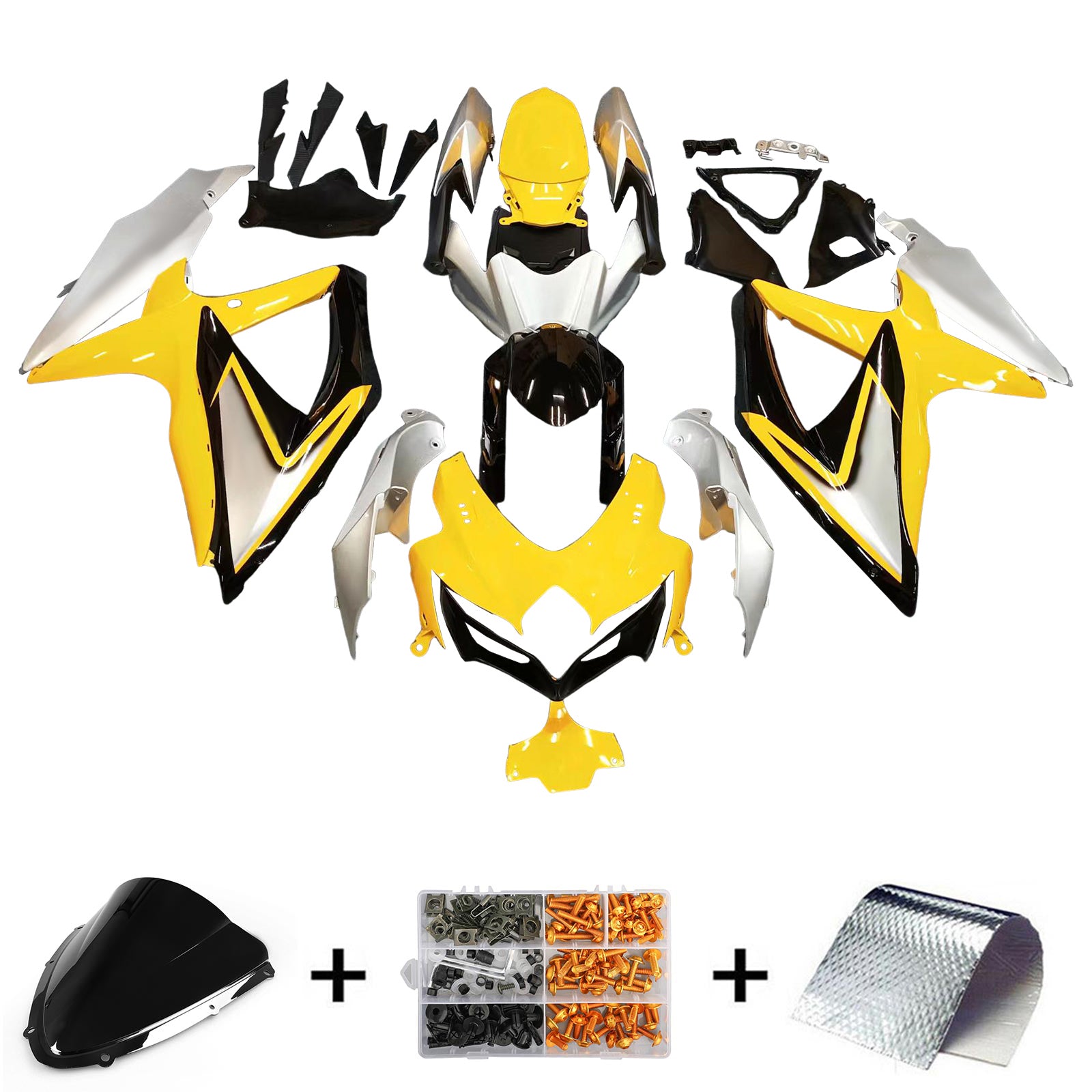 Amotopart Suzuki GSXR 600/750 2008-2010 Kit de plástico Bodest ABS K8