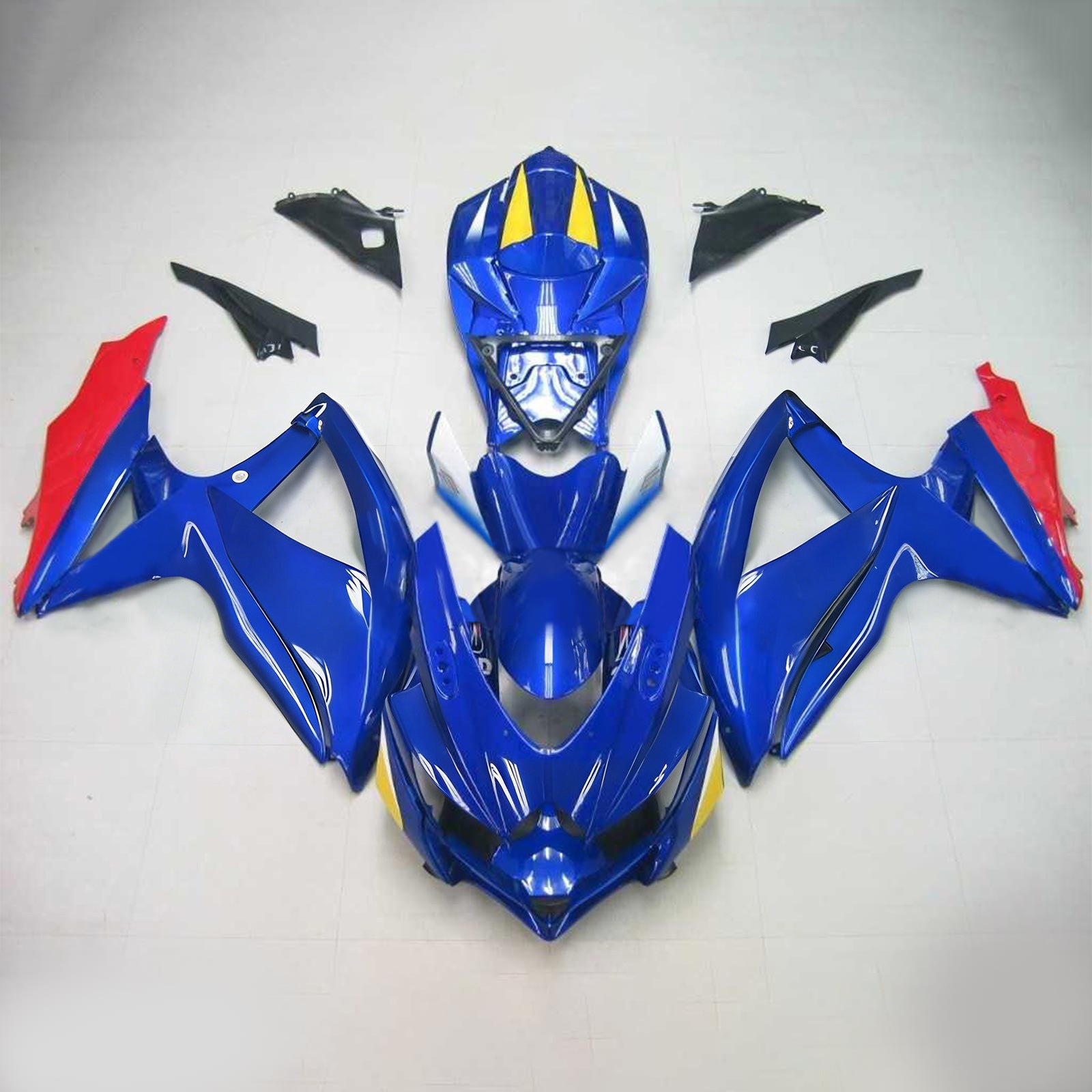 Amotopart Suzuki GSXR 600/750 2008-2010 Kit Carénage Carrosserie Plastique ABS K8