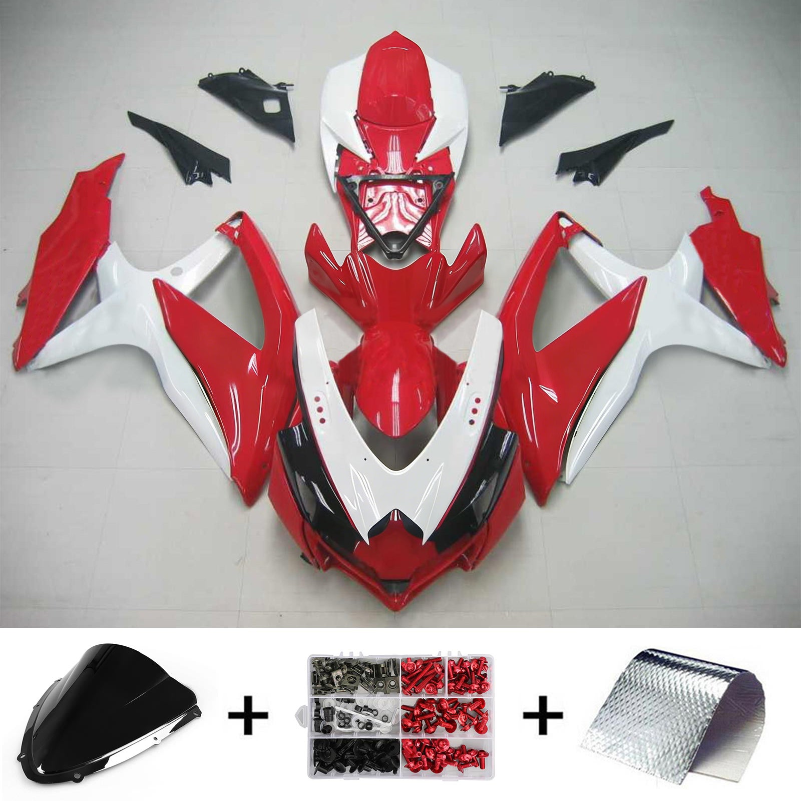 Amotopart Suzuki GSXR 600/750 2008-2010 ABS kunststof carrosseriekuipset K8