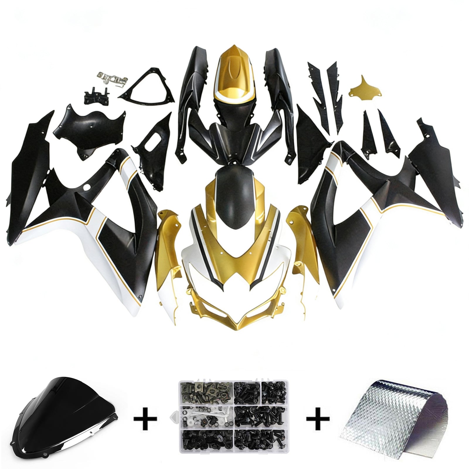 Amotopart Suzuki GSXR 600/750 2008-2010 kit di plastica BODE BODE ABS K8