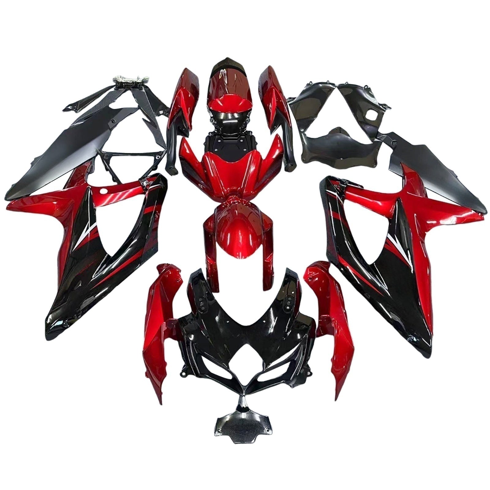 Amotopart Suzuki GSXR 600/750 2008-2010 Kit Carénage Carrosserie Plastique ABS K8