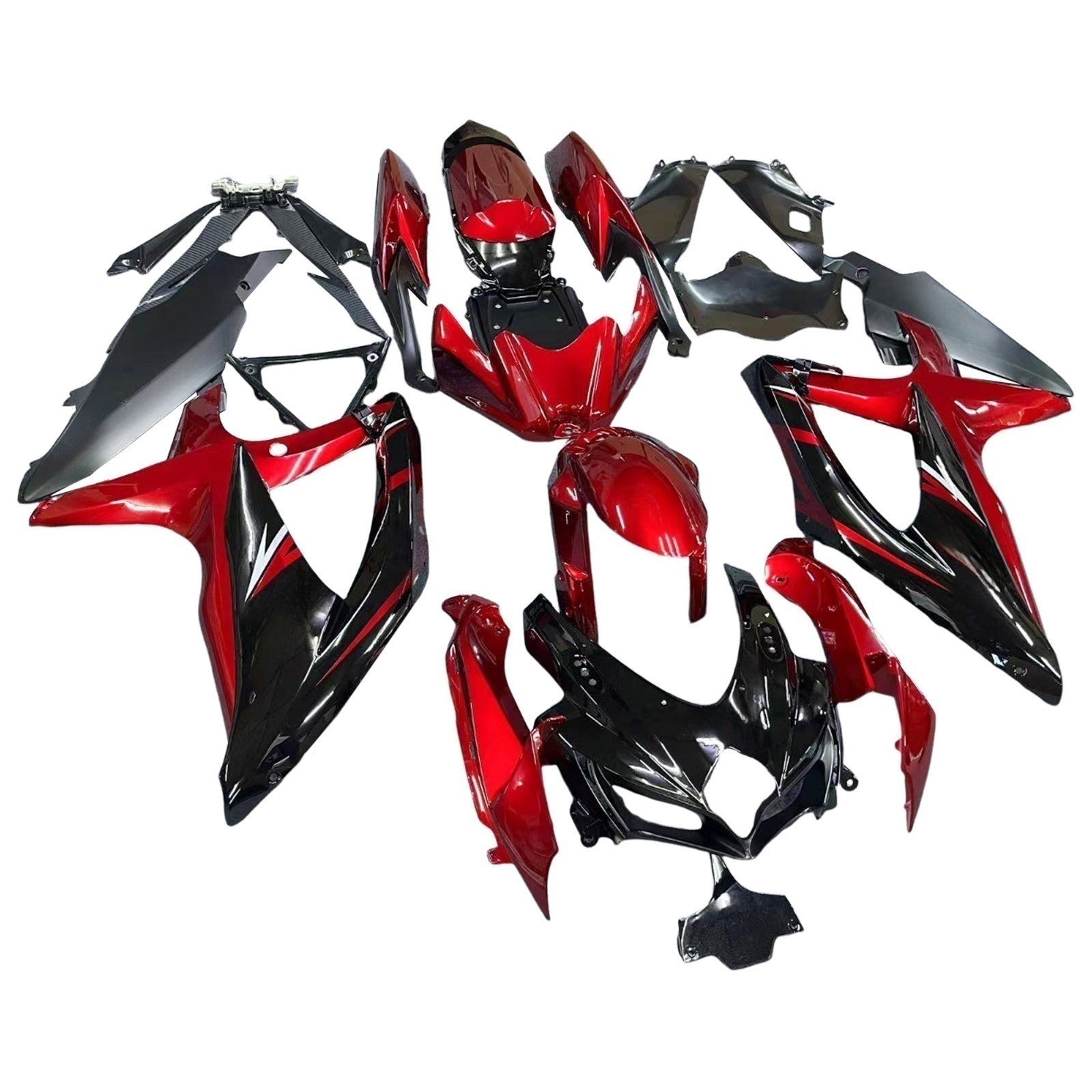 Amotopart Suzuki GSXR 600/750 2008-2010 Kit Carénage Carrosserie Plastique ABS K8