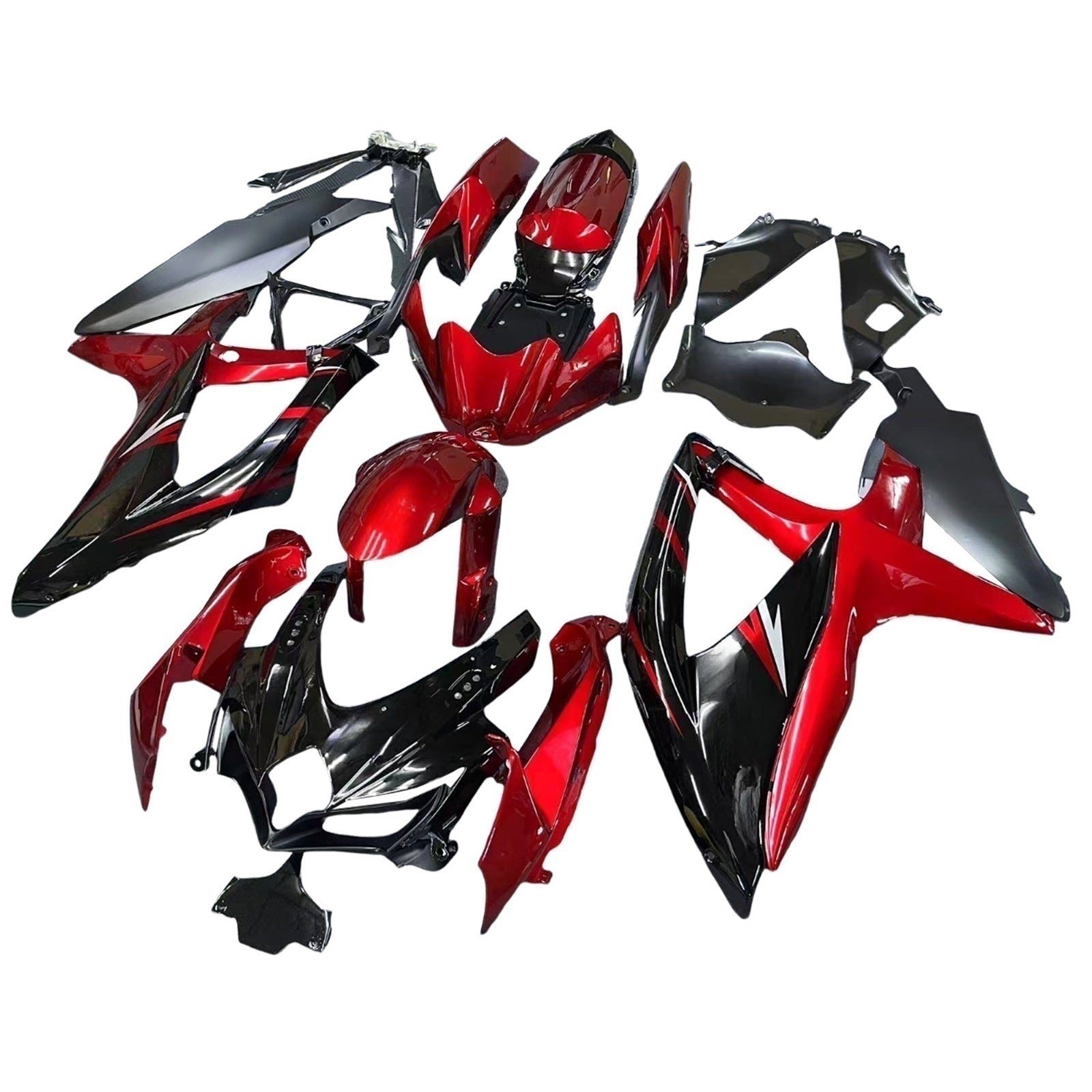 Amotopart Suzuki GSXR 600/750 2008-2010 Kit Carénage Carrosserie Plastique ABS K8