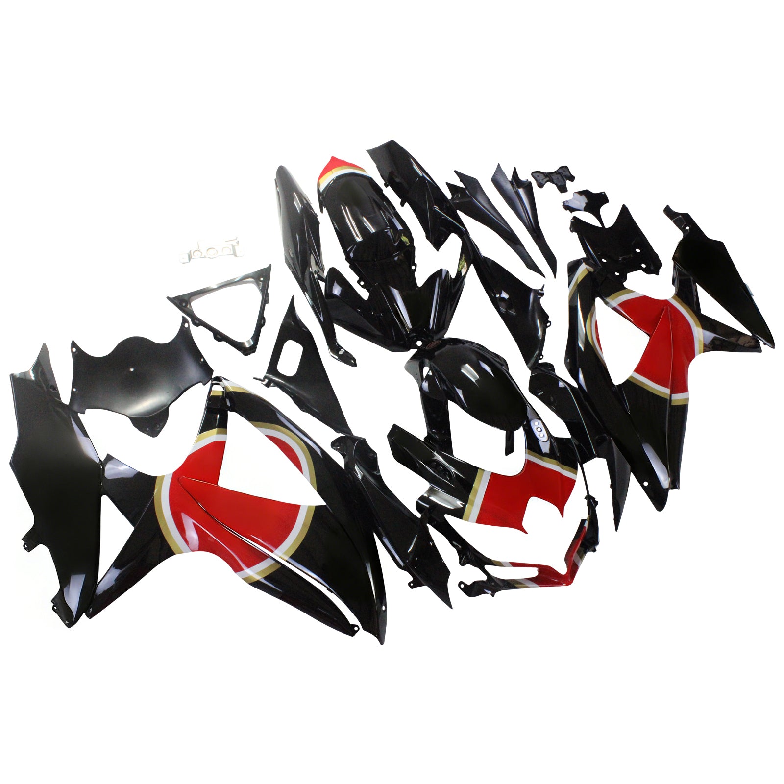 Amotopart Suzuki GSXR 600/750 2008-2010 Kit Carénage Carrosserie Plastique ABS K8