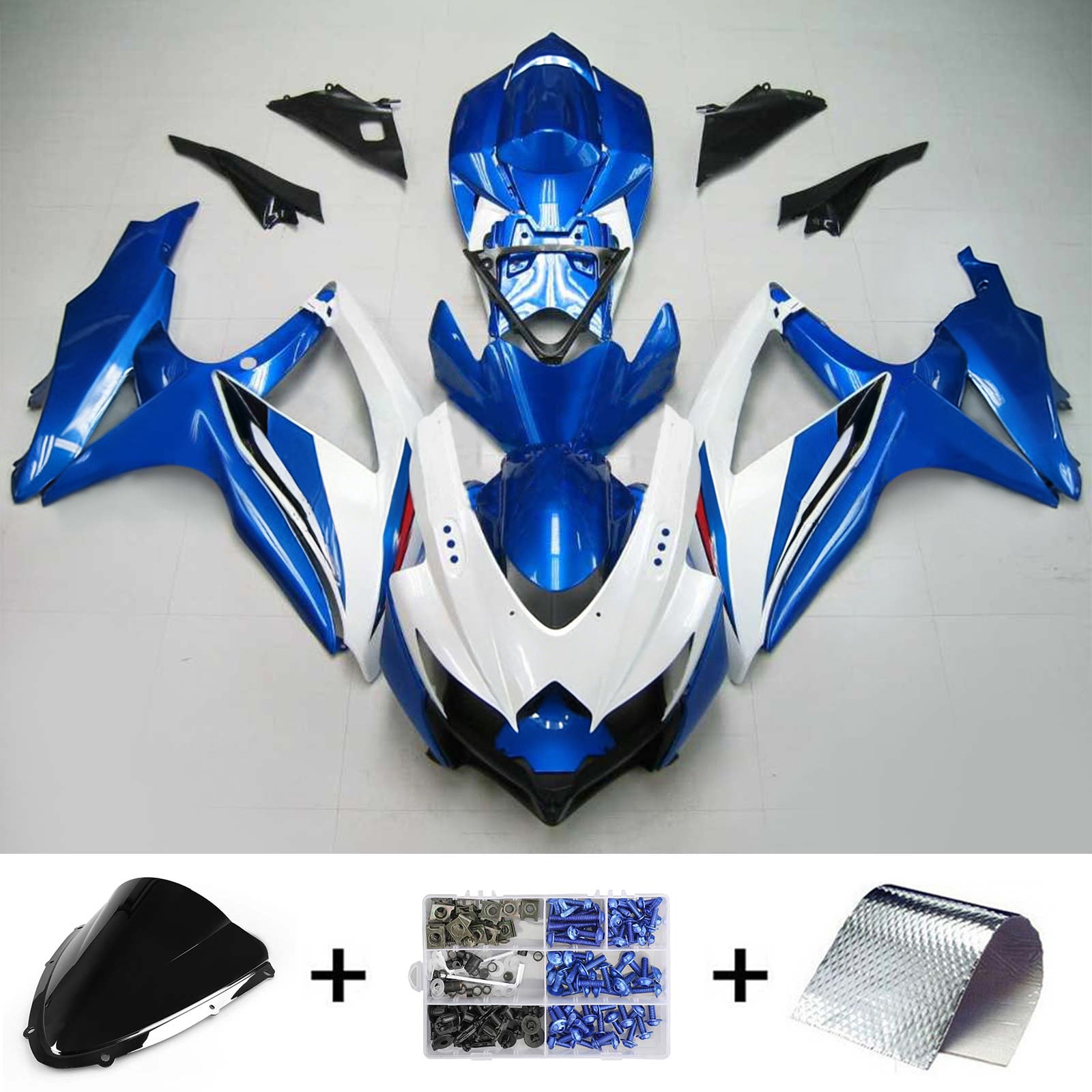 Kit de carénage par injection , carrosserie en plastique ABS Pour Suzuki GSXR 600/750 2008-2010 K8