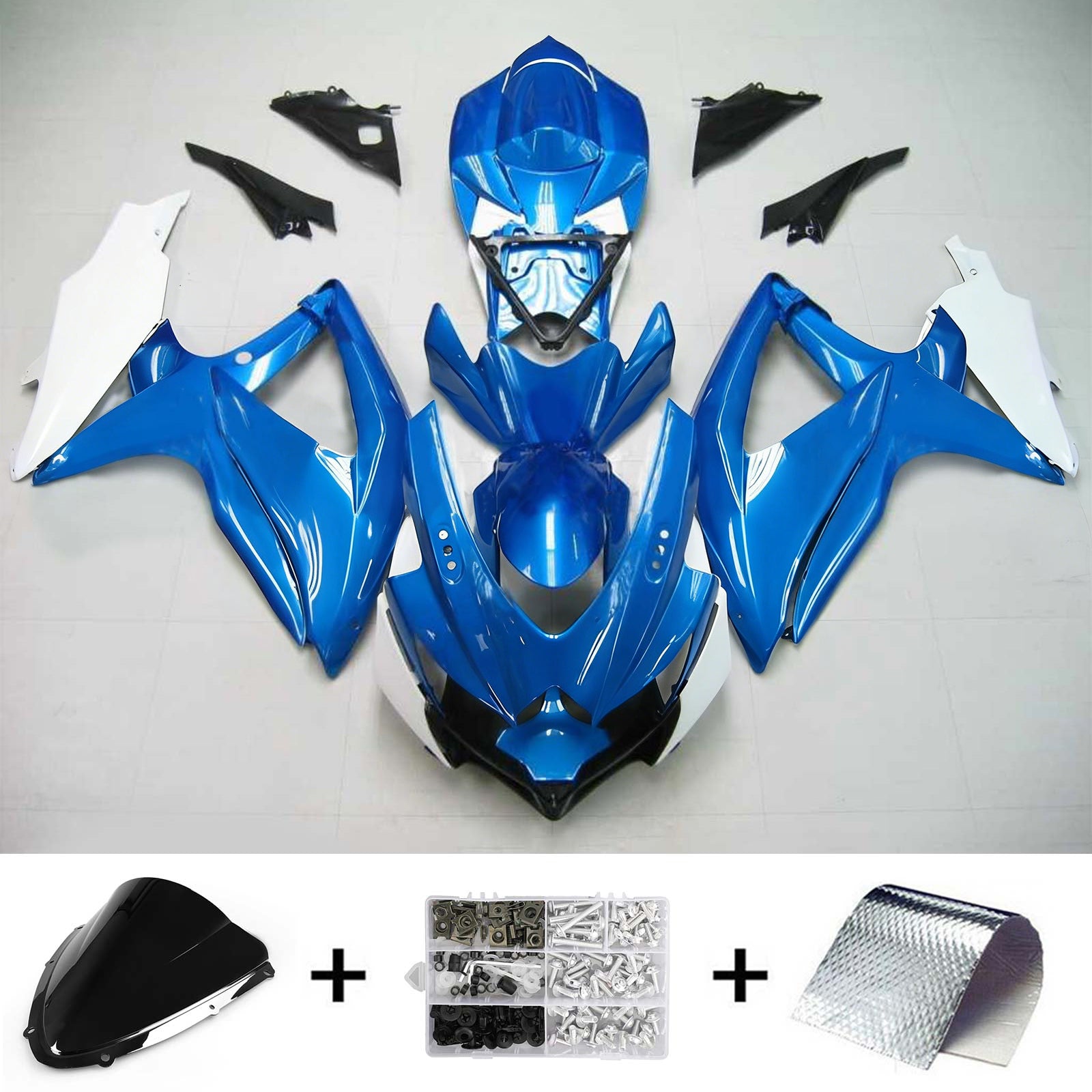 Amotopart Suzuki GSXR 600/750 2008-2010 ABS kunststof carrosseriekuipset K8