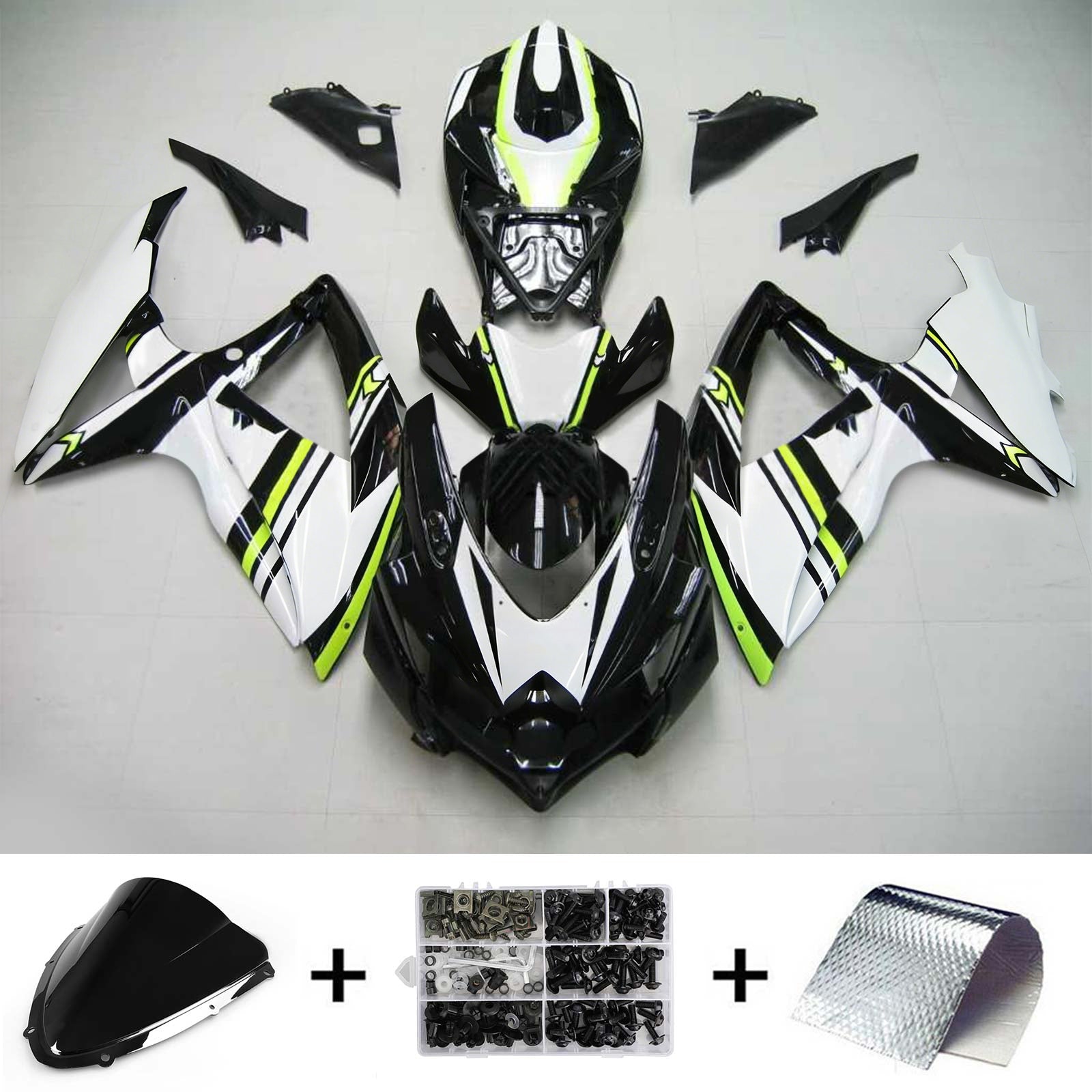 Amotopart Suzuki GSXR 600/750 2008-2010 ABS kunststof carrosseriekuipset K8