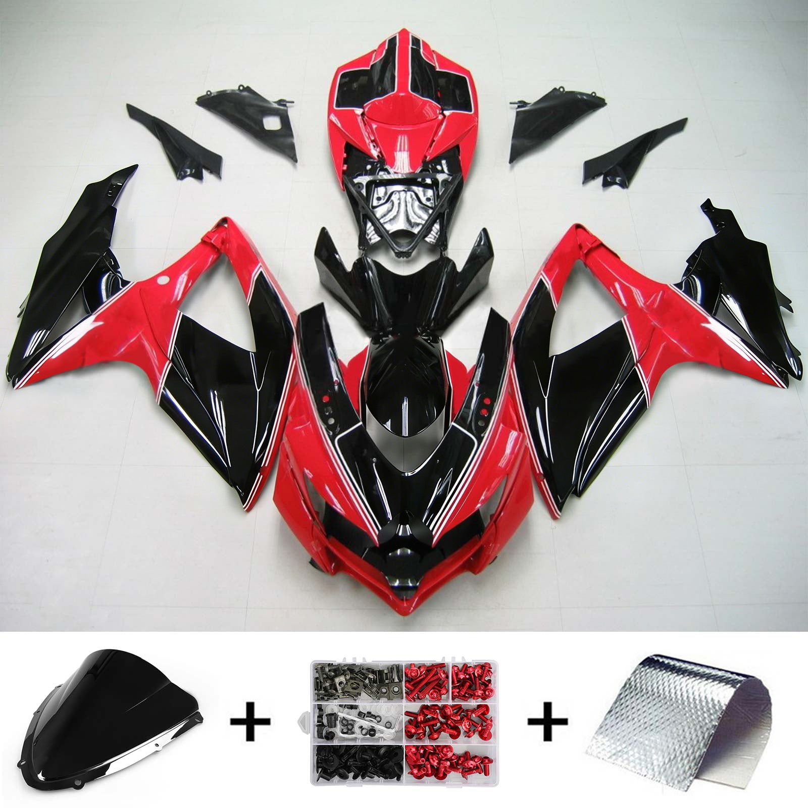 Amotopart Suzuki GSXR 600/750 2008-2010 ABS kunststof carrosseriekuipset K8