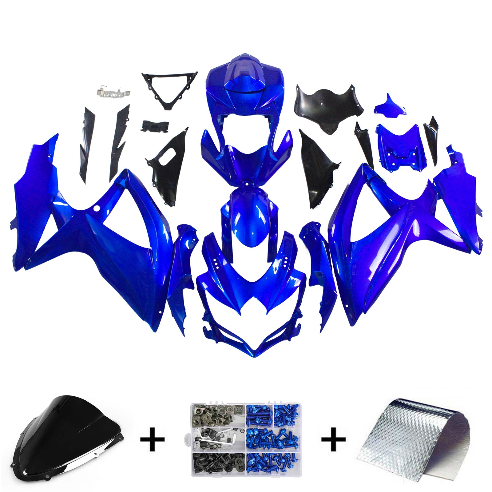 Amotopart Suzuki GSXR 600/750 2008-2010 Kit Plastic Bodest Abs K8