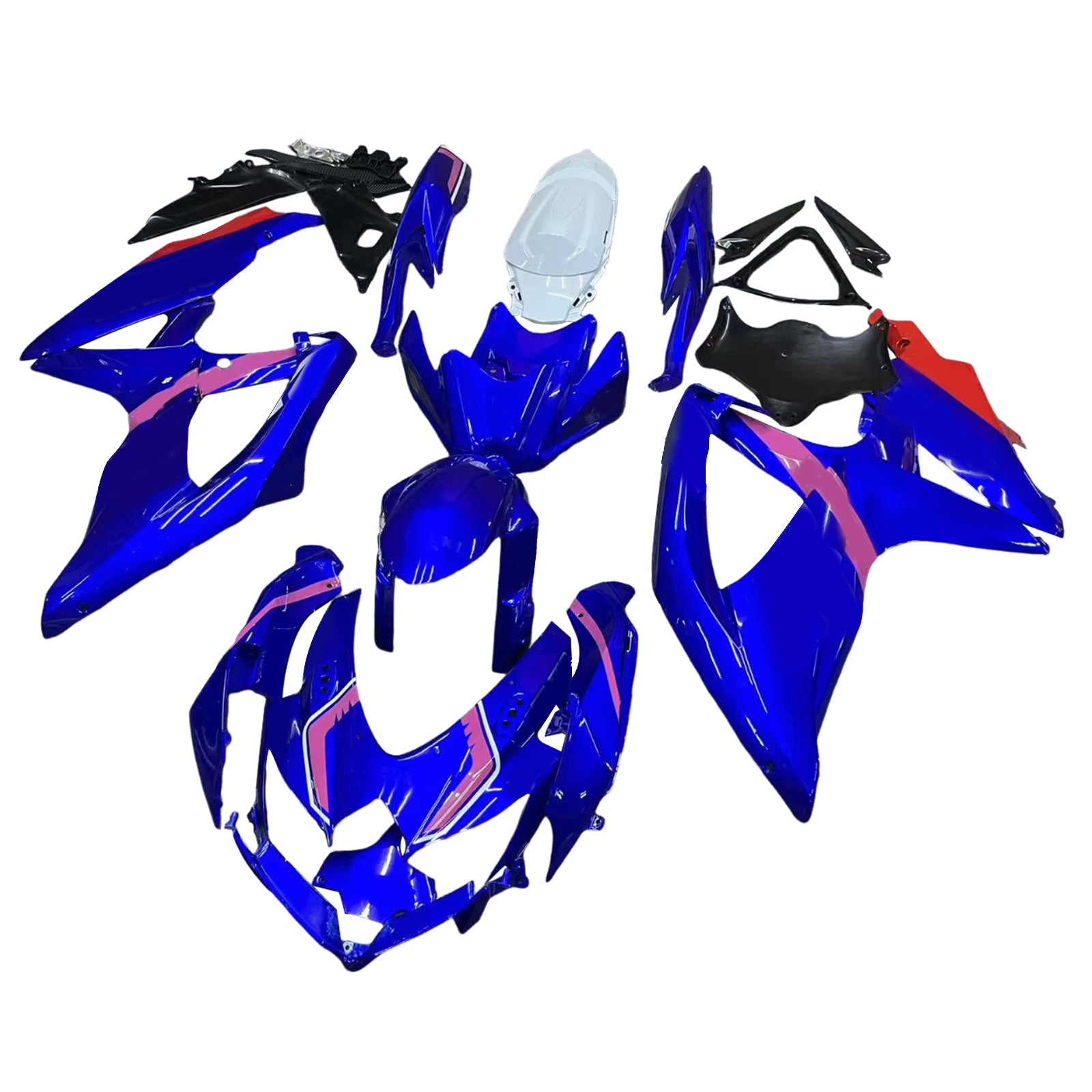 Amotopart Suzuki GSXR 600/750 2008-2010 Kit Carénage Carrosserie Plastique ABS K8