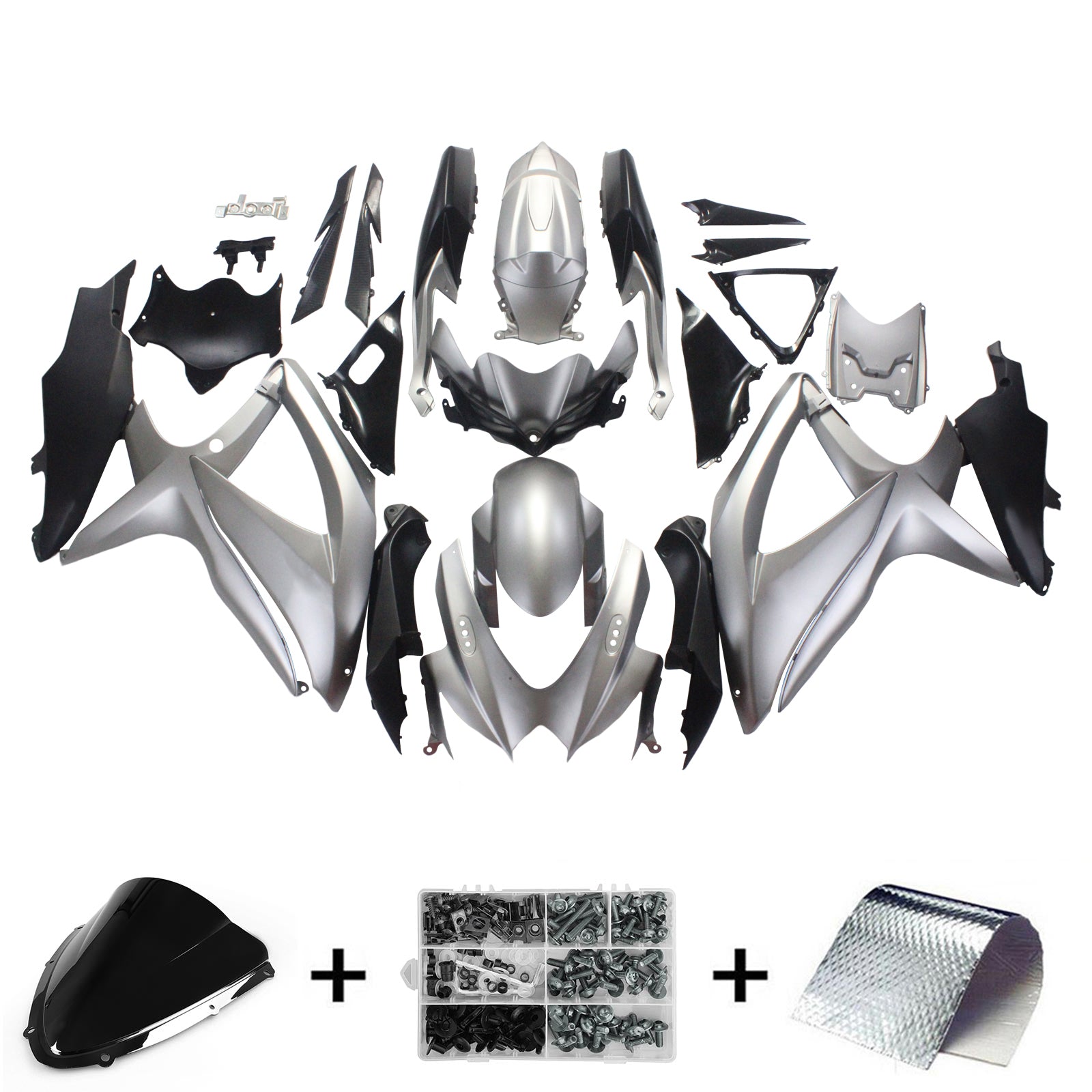 Amotopart Suzuki GSXR 600/750 2008-2010 Zestaw z tworzywa sztucznego ABS K8