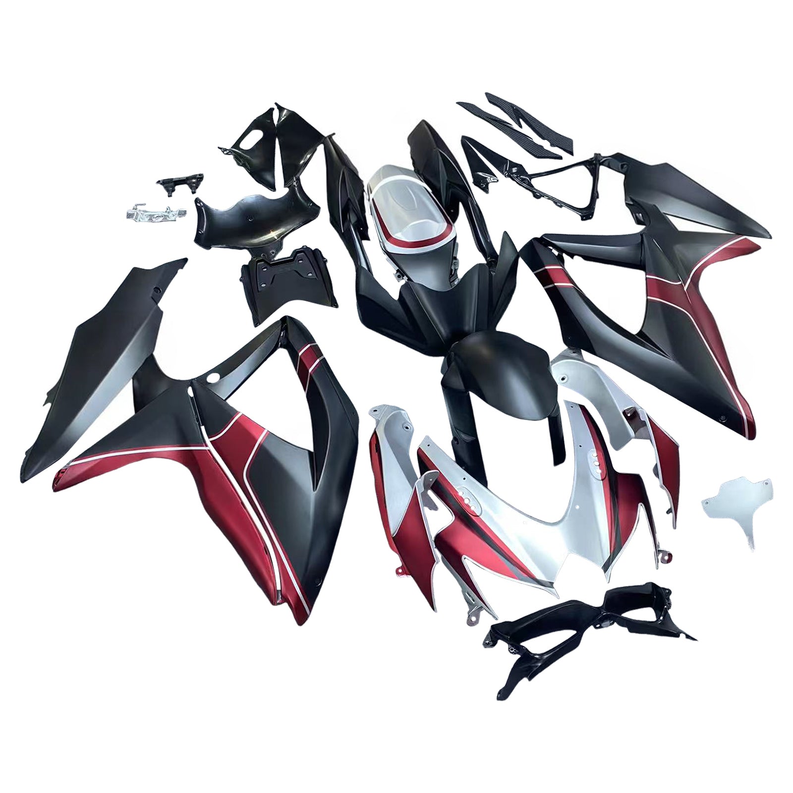 Amotopart Suzuki GSXR 600/750 2008-2010 K8 Kit Carénage Carrosserie Plastique ABS