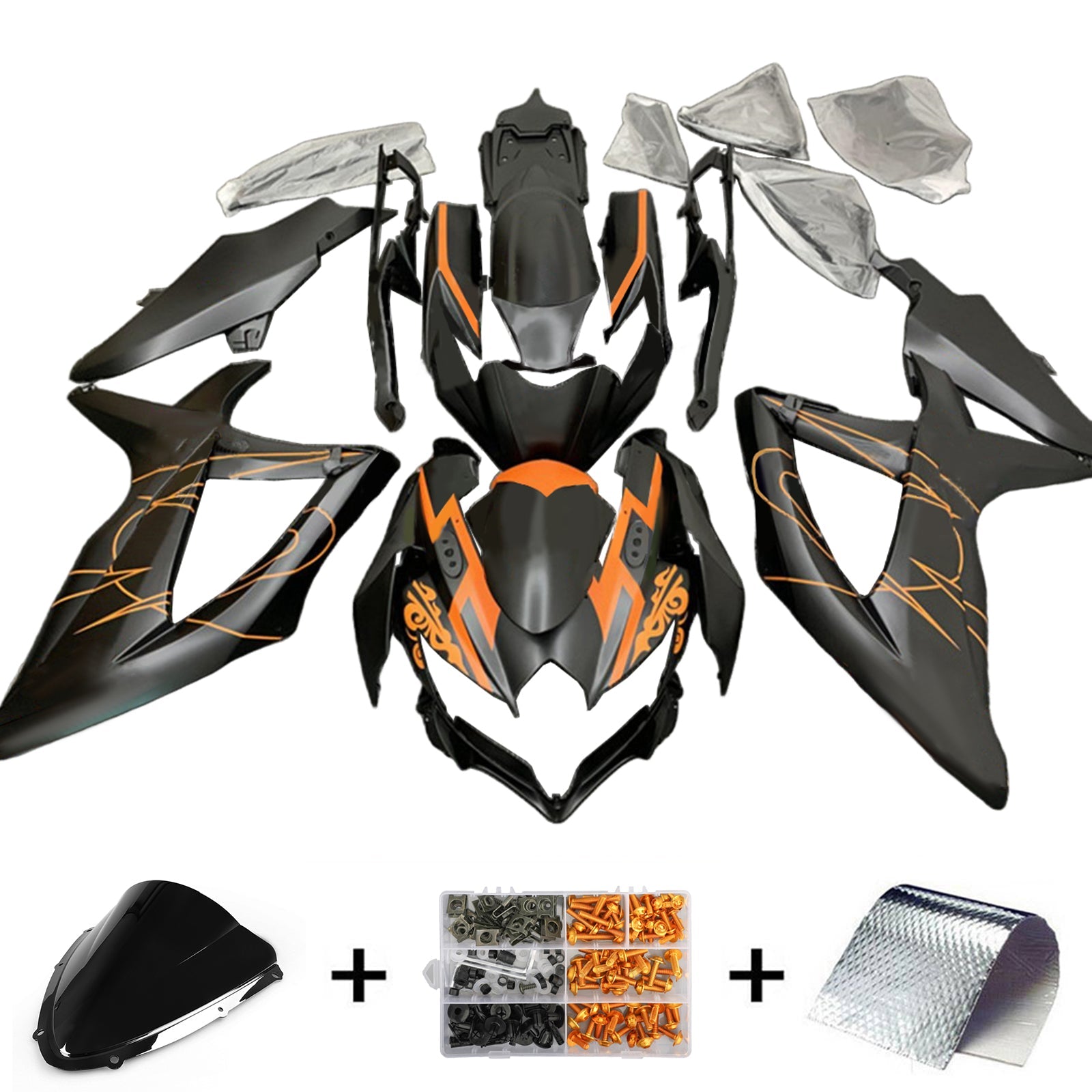 Amotopart Suzuki GSXR 600/750 2008-2010 K8 ABS muovinen korin suojasarja