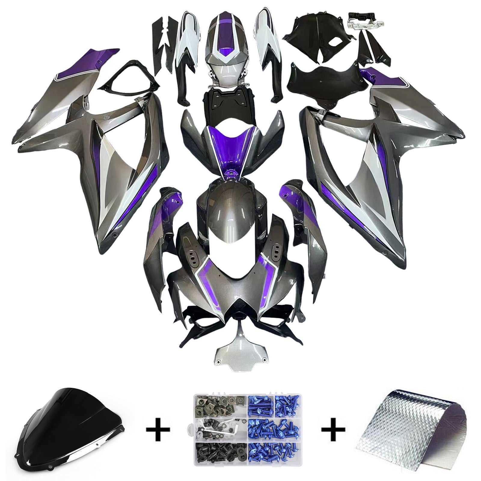 Amotopart Suzuki GSXR 600/750 2008-2010 K8 ABS muovinen korin suojasarja
