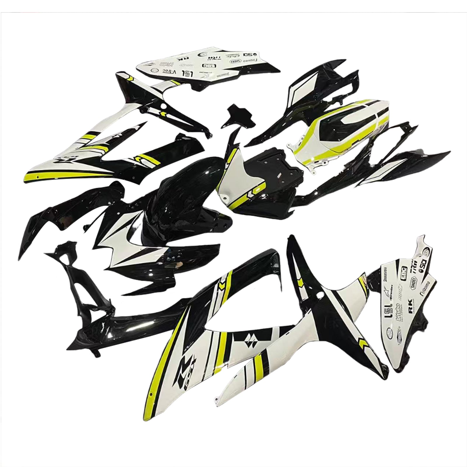 Amotopart Suzuki GSXR 600/750 2008-2010 K8 Kit carena carrozzeria in plastica ABS