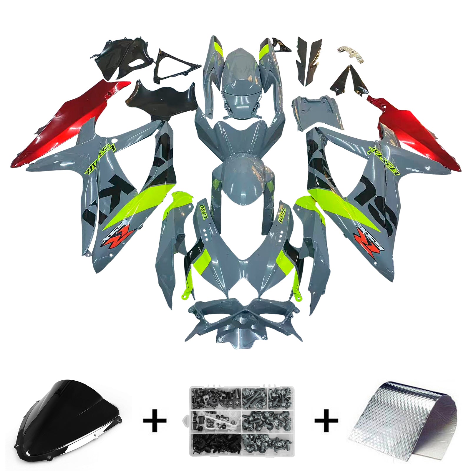 Amotopart Suzuki GSXR 600/750 2008-2010 K8 Kit Carrosserie Plastic ABS