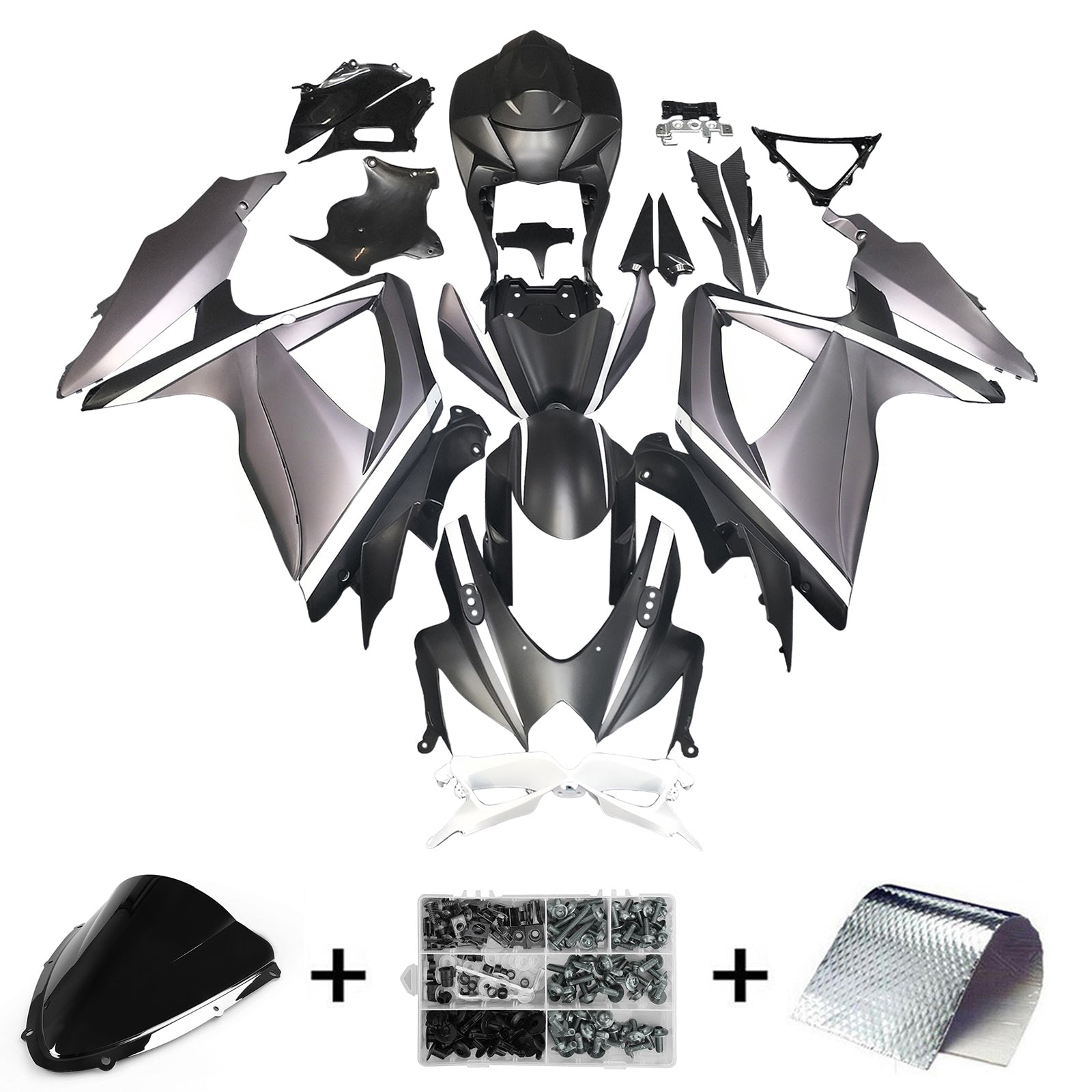2008-2010 Suzuki GSXR 600/750 K8 Kit de carénage injection Bodywork Abs en plastique