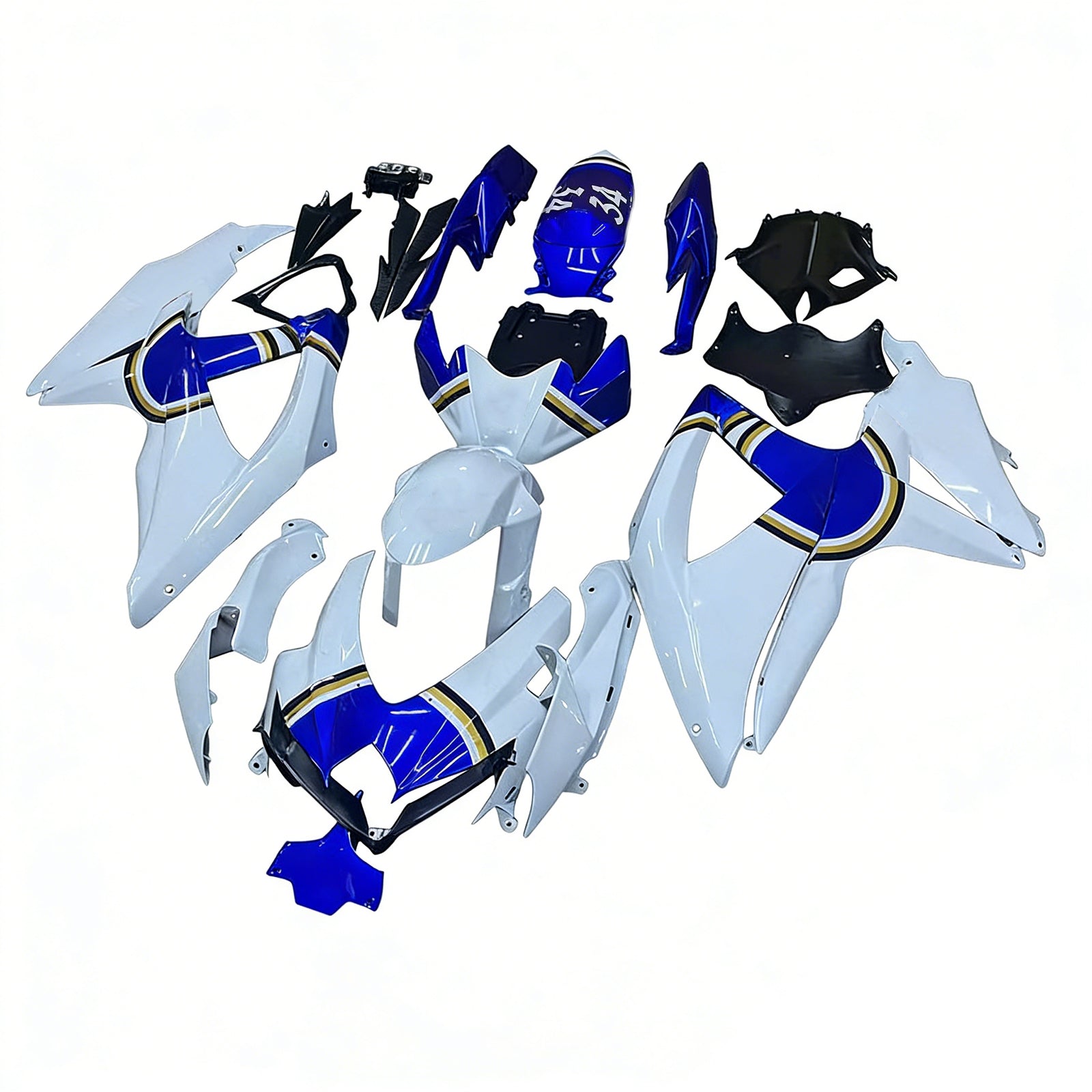 2008-2010 Suzuki GSXR 600/750 K8 Kit de carénage d'injection carrosserie plastique ABS