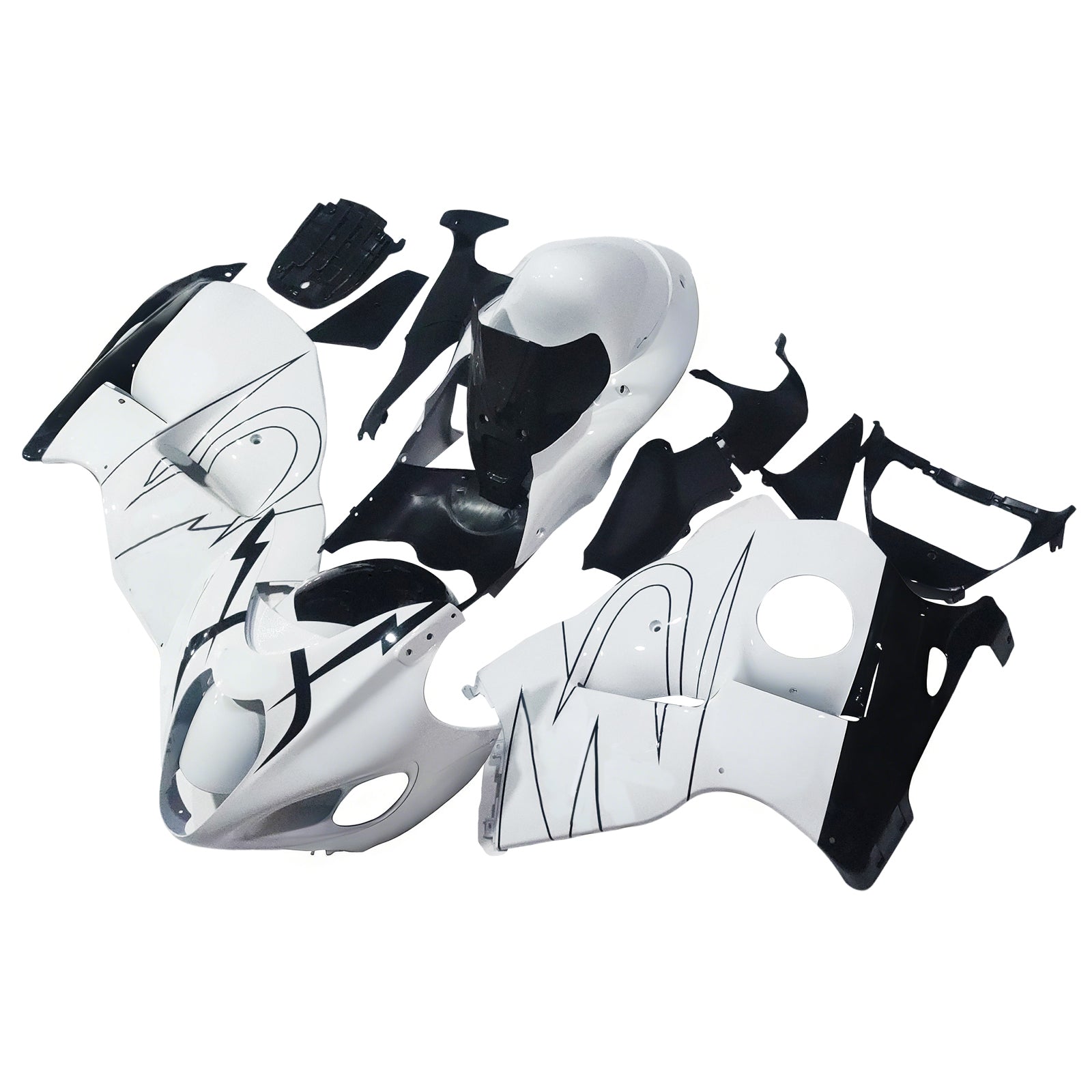 Carénages Amotopart 1999-2007 Suzuki GSX1300 Hayabusa Blanc Alstare Corona Generic