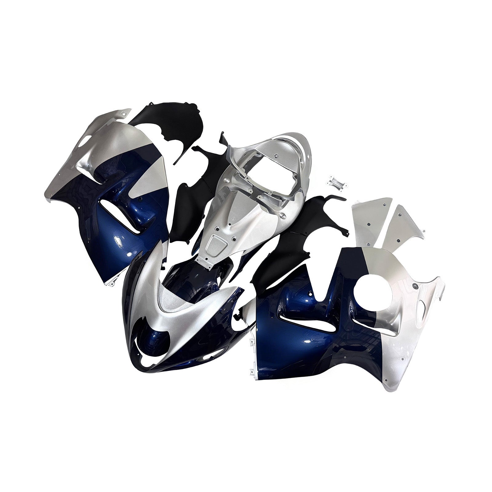 Carene Amotopart 1999-2007 Suzuki GSX1300 Hayabusa Blu e Argento Hayabusa Generico