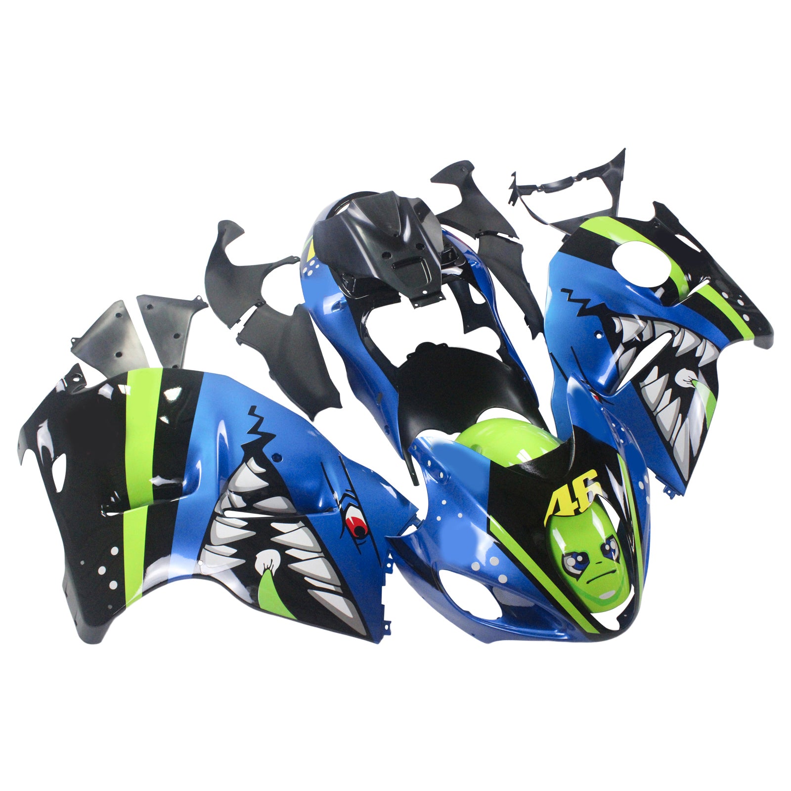 Amotopart Suzuki Hayabusa GSXR1300 1999-2007 Kit carena carrozzeria in plastica ABS