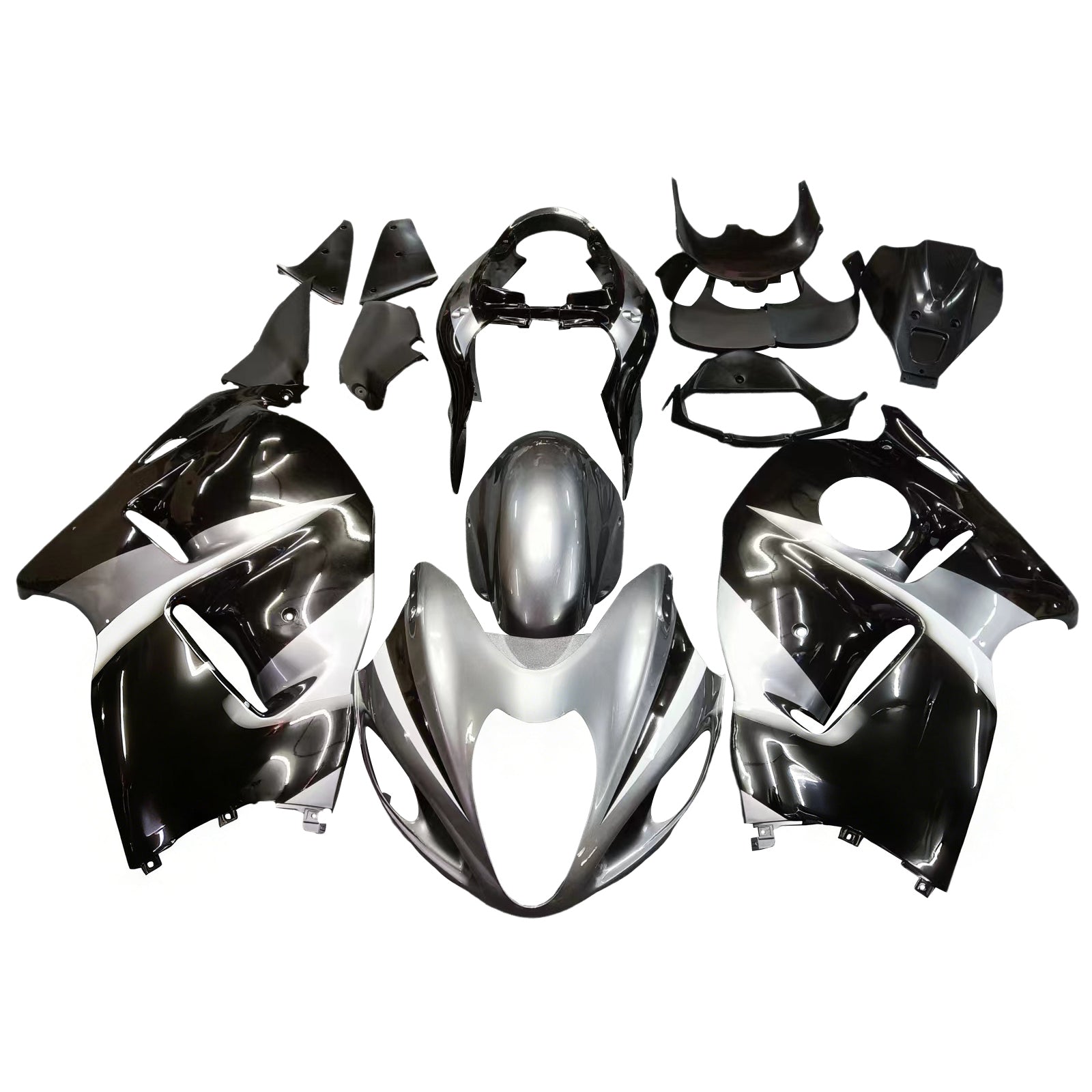 Amotopart Suzuki Hayabusa GSXR1300 1999-2007 Kit Carénage Carrosserie Plastique ABS