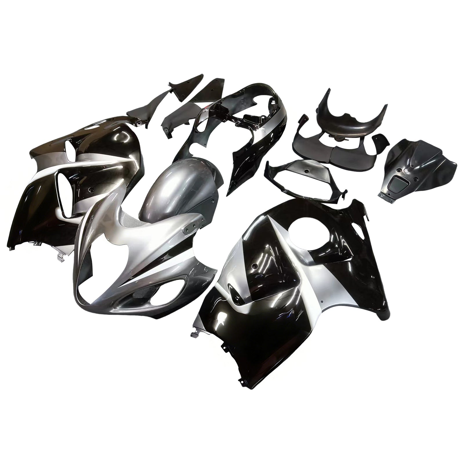 Amotopart Suzuki Hayabusa GSXR1300 1999-2007 Kit Carénage Carrosserie Plastique ABS