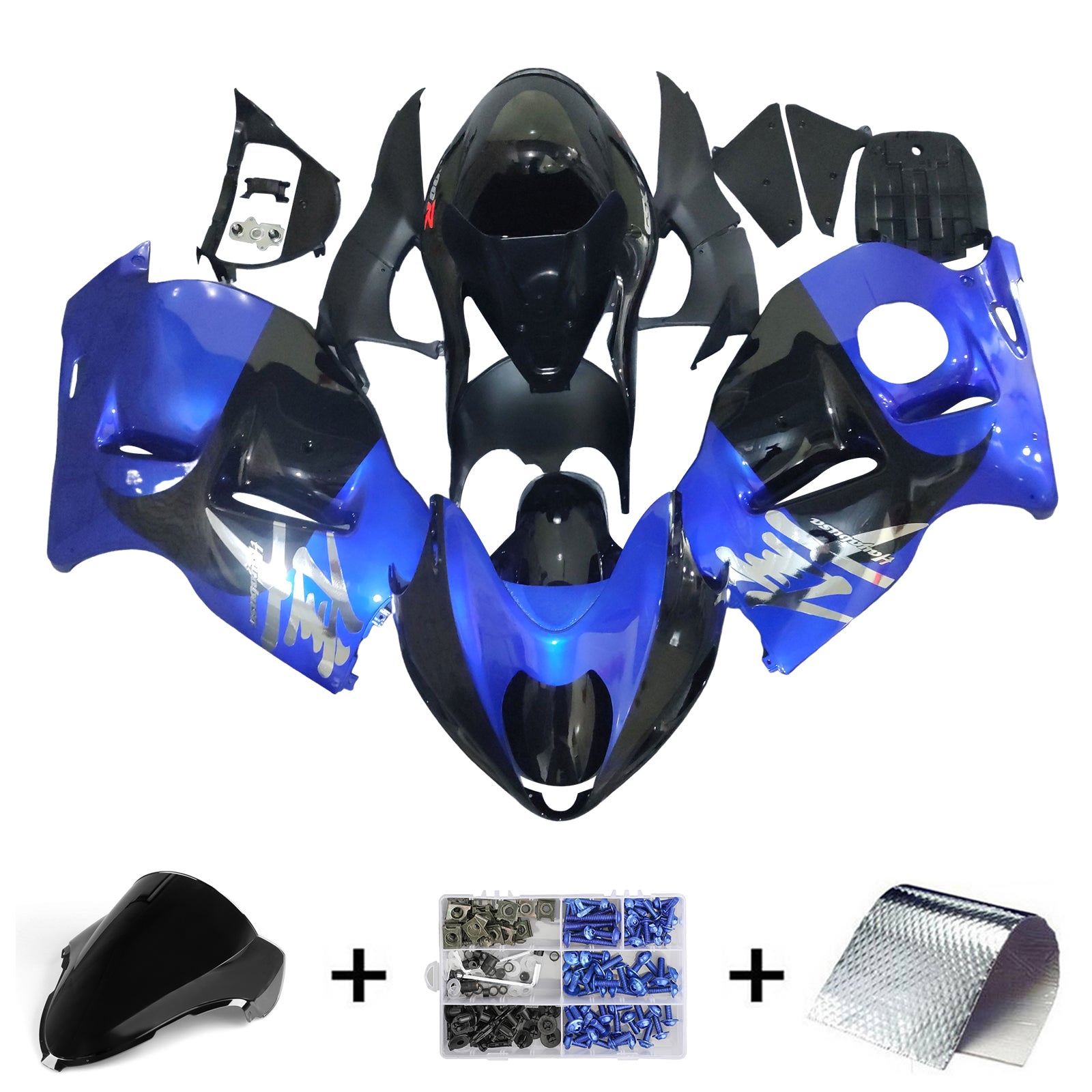 Amotopart Suzuki Hayabusa GSX1300R 1999-2007 Kit de carénage carrosserie plastique ABS