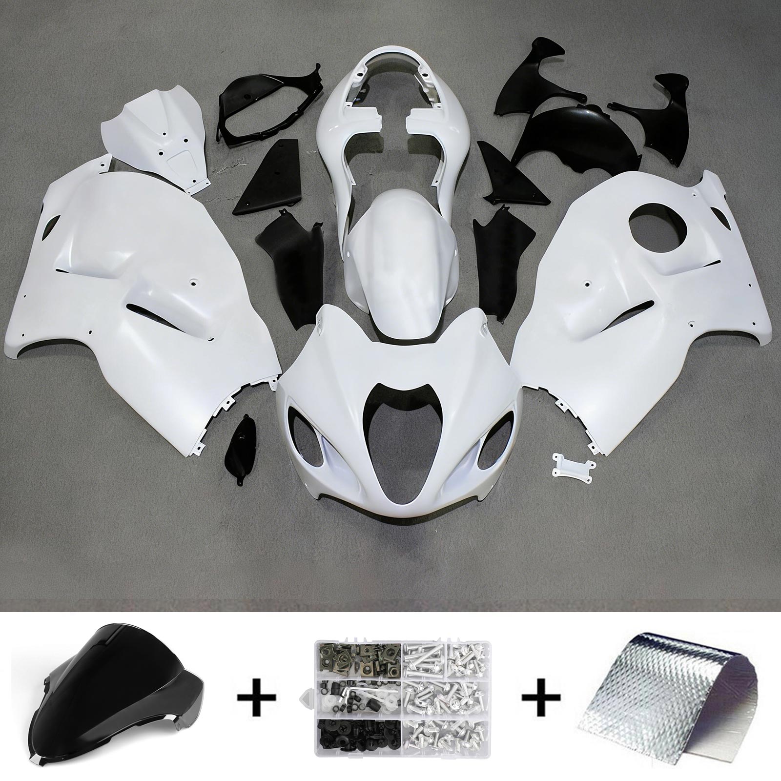 Amotopart Suzuki Hayabusa GSX1300R 1999-2007 Kit de carénage carrosserie plastique ABS