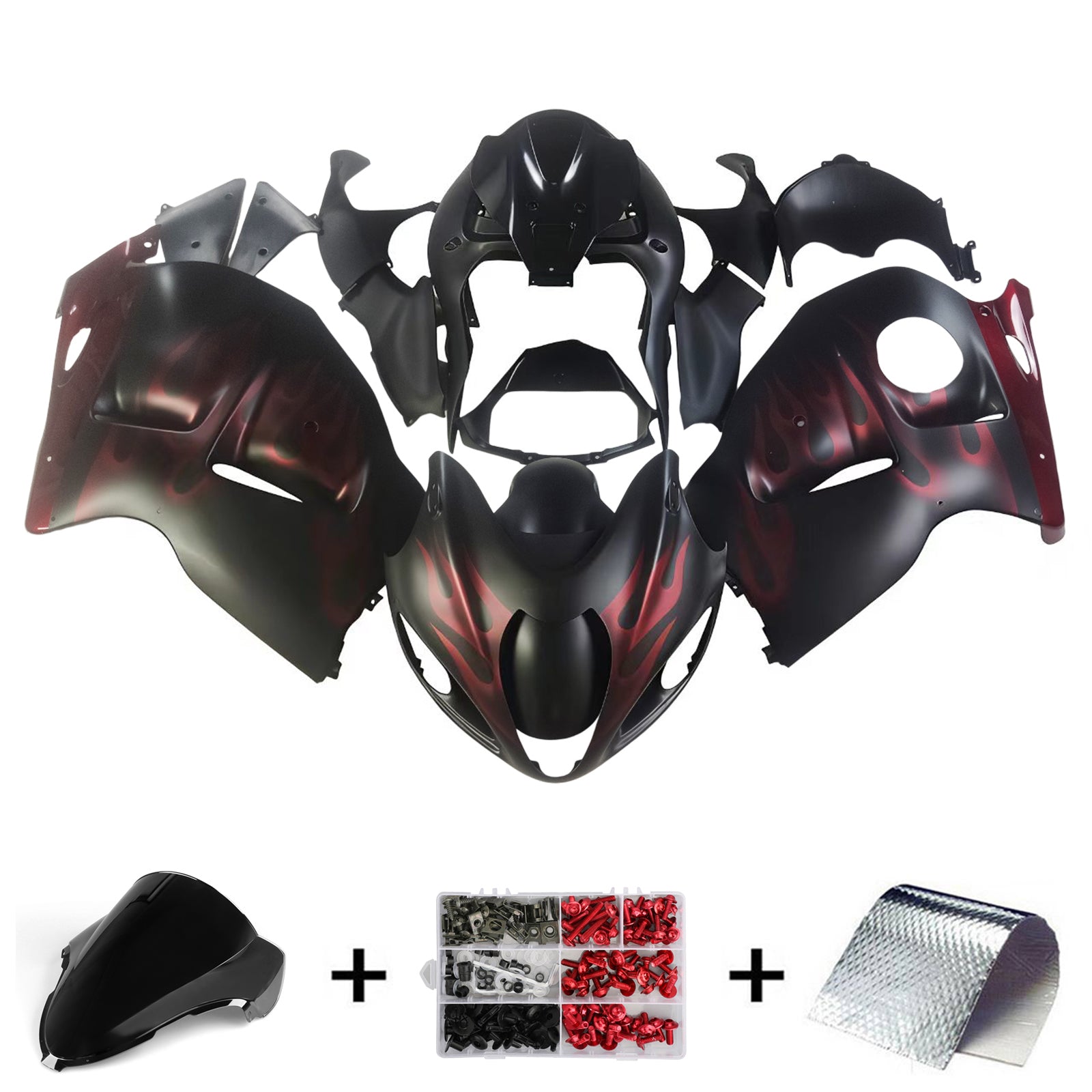 Amotopart Suzuki Hayabusa GSX1300R 1999-2007 Kit carena carrozzeria in plastica ABS
