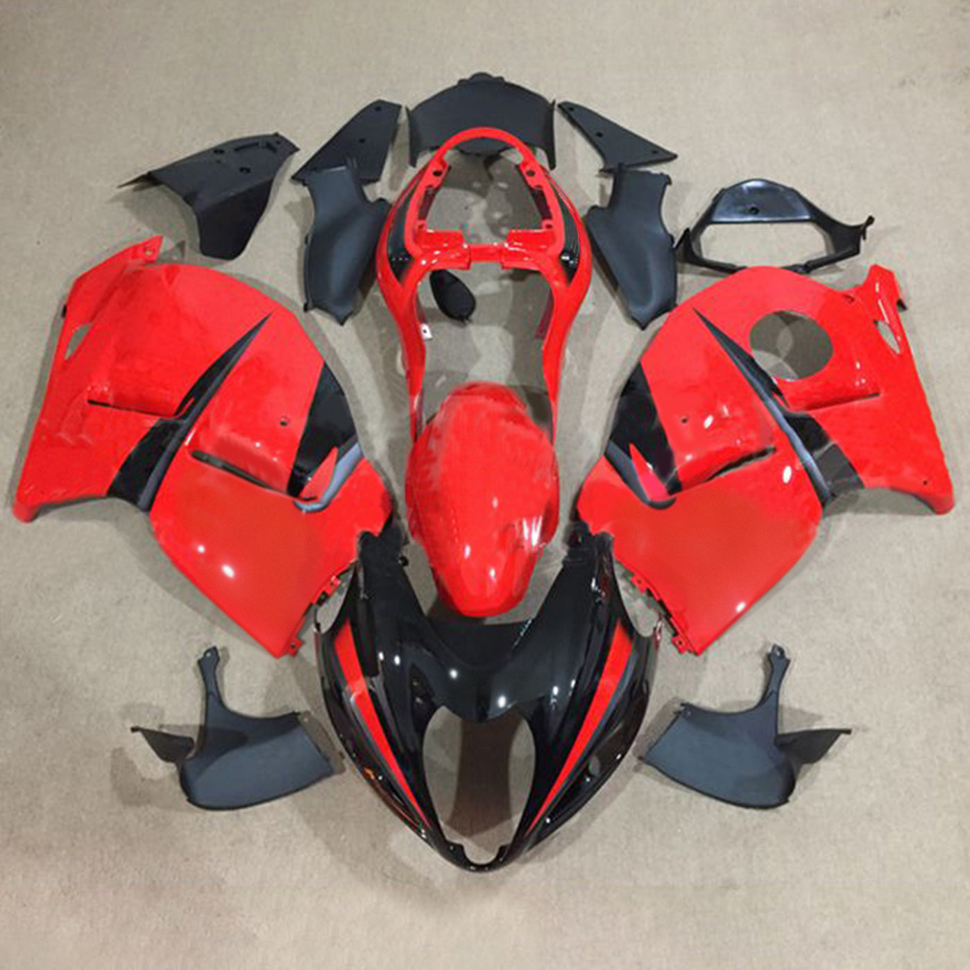 Amotopart Suzuki Hayabusa GSX1300R 1999-2007 Kit de carénage carrosserie plastique ABS