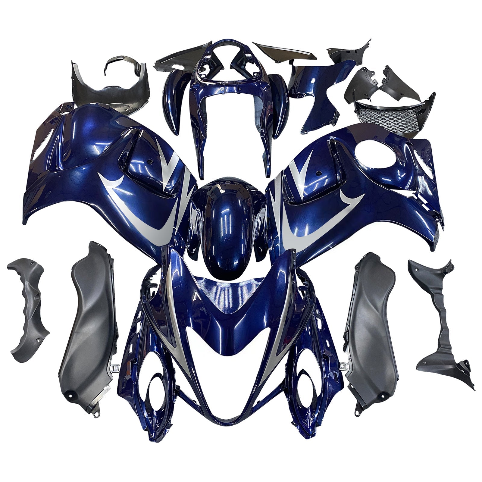 Carénages Amotopart 2008-2020 Suzuki GSX 1300 Hayabusa Bleu foncé métallisé Hayabusa Generic