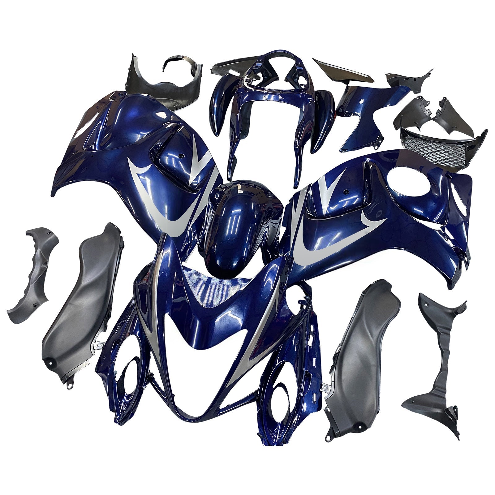 Carénages Amotopart 2008-2020 Suzuki GSX 1300 Hayabusa Bleu foncé métallisé Hayabusa Generic