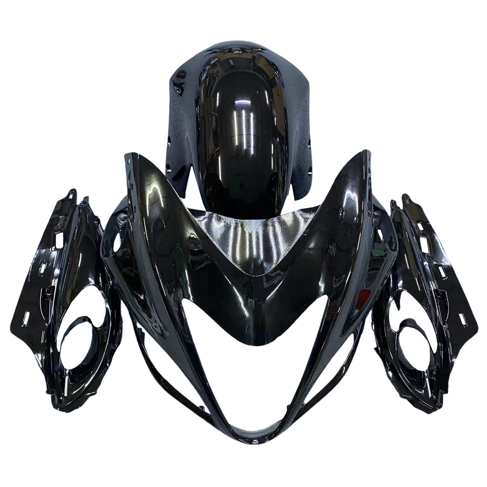 Amotopart stroomlijnkappen Suzuki GSX 1300 Hayabusa geheel zwart Hayabusa (2008-2020) generiek