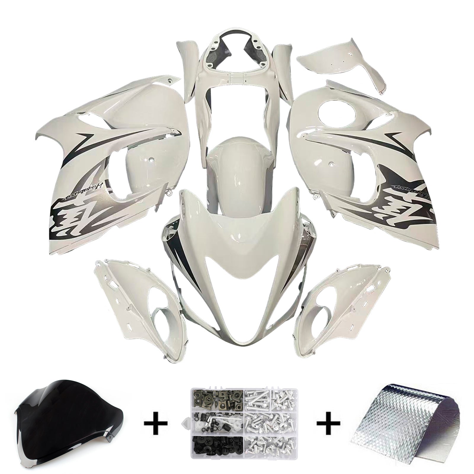 Amotopart Suzuki Hayabusa GSX1300R 2008-2020 Kit de carénage carrosserie plastique ABS